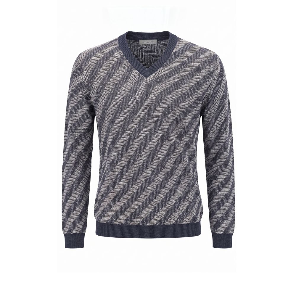Malo Blue Linen Men Men's Sweater