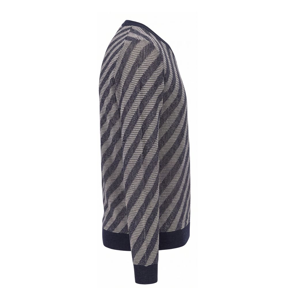 Malo Blue Linen Men Men's Sweater