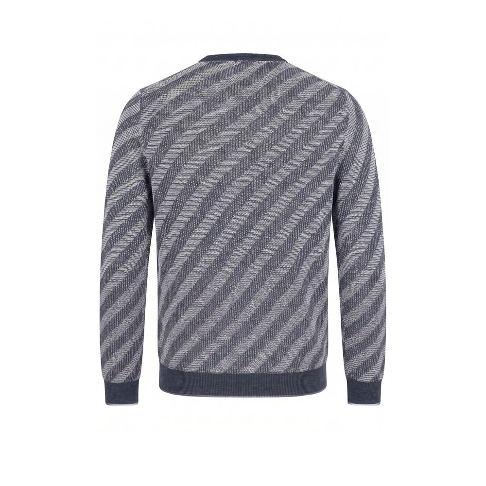 Malo Blue Linen Men Men's Sweater