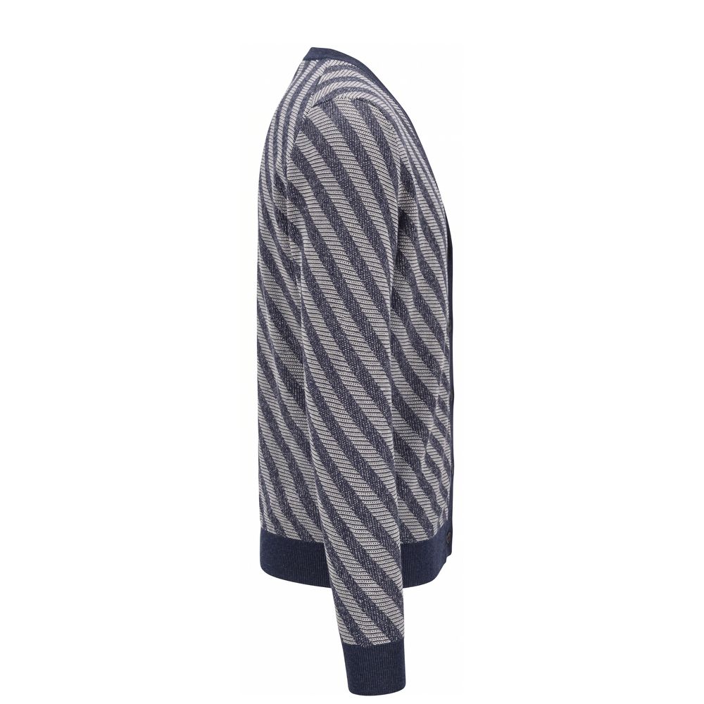 Malo Blue Linen Men Men's Cardigan