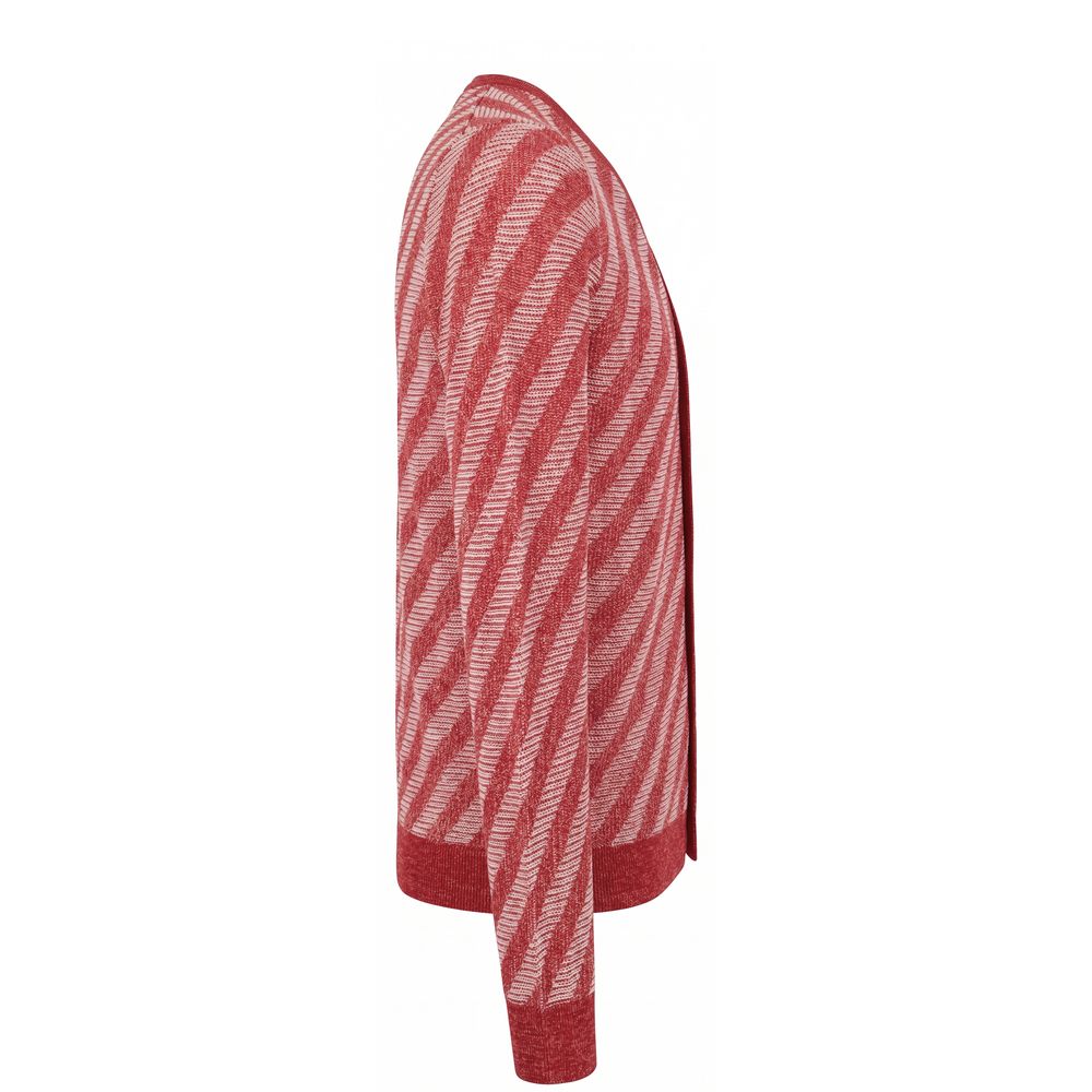 Malo Red Linen Men Men's Cardigan