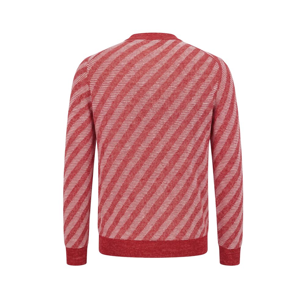 Malo Red Linen Men Men's Cardigan
