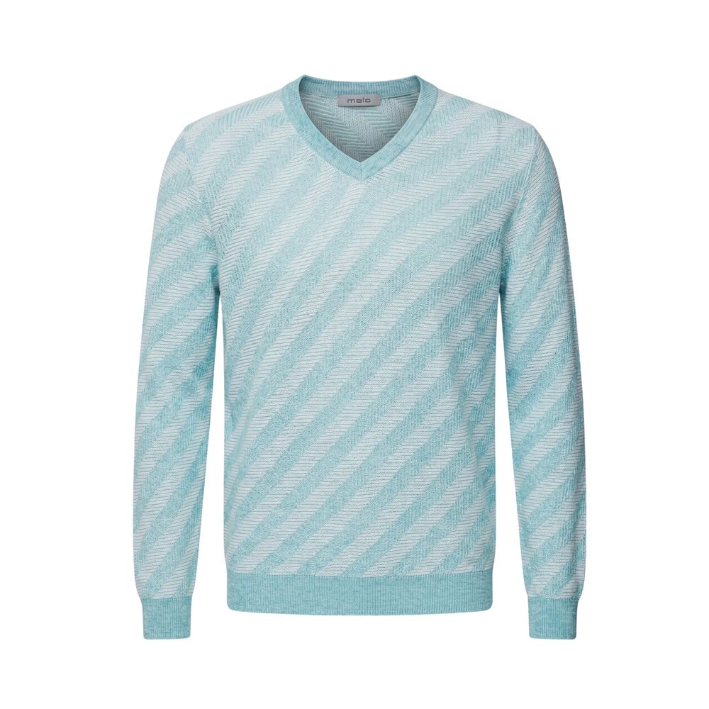 Malo Light Blue Linen Men's Men's Sweater
