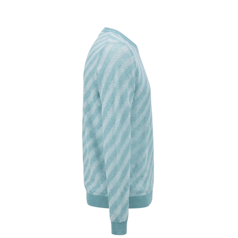 Malo Light Blue Linen Men's Men's Sweater