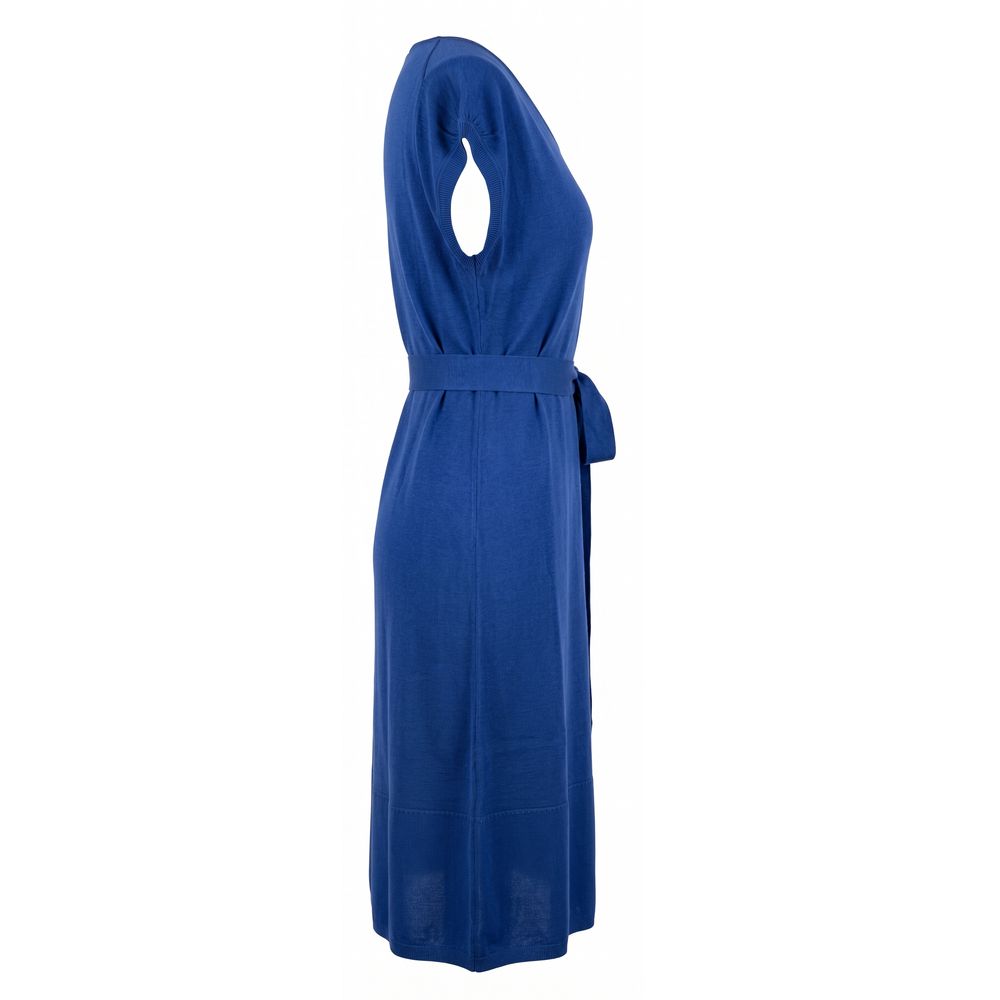 Malo Blue Silk Women Women's Dress