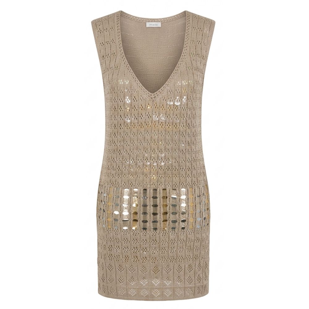 Malo Beige Cotton Women Women's Dress
