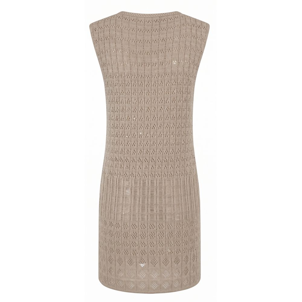 Malo Beige Cotton Women Women's Dress