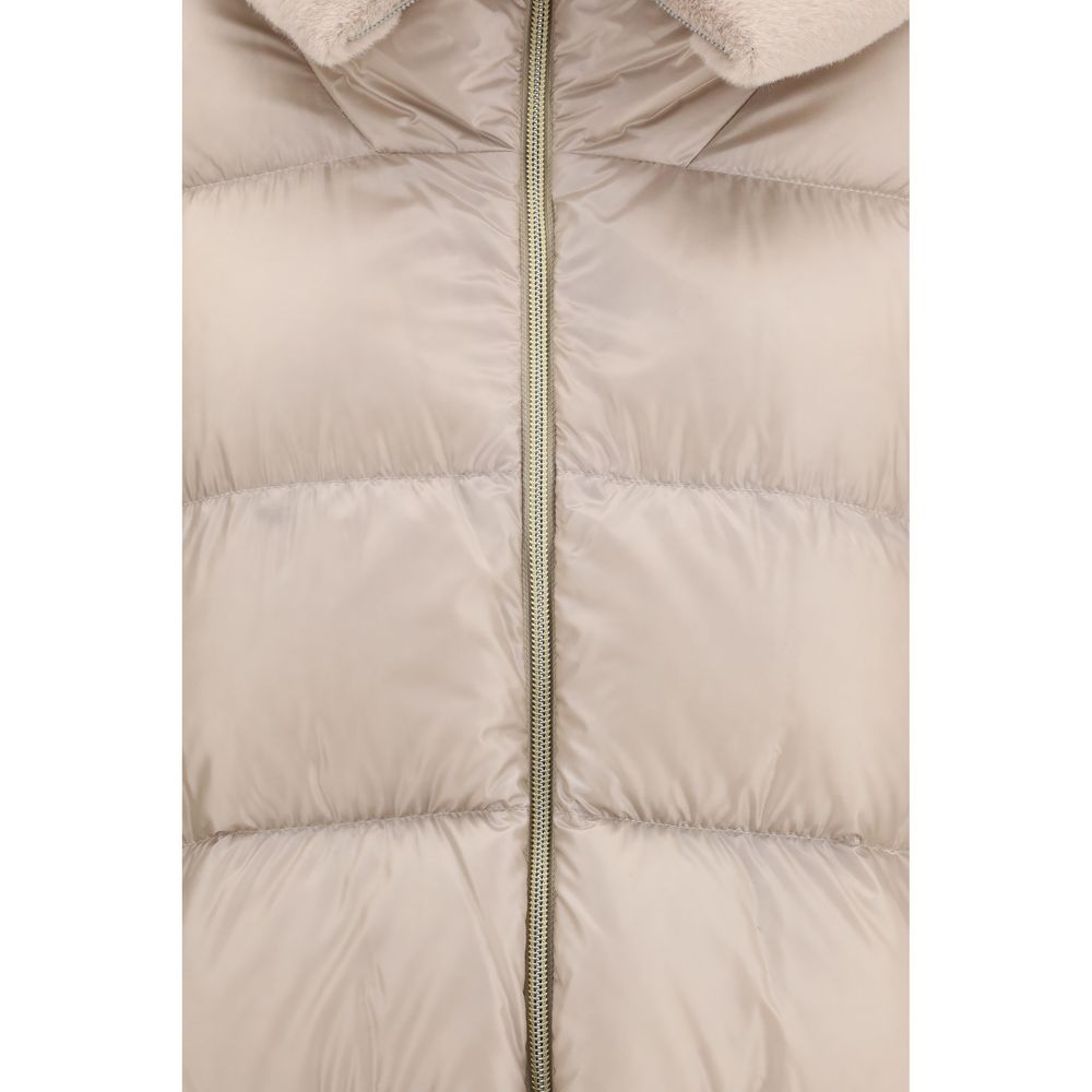 Herno Beige Goose Down Full-Length Women's Jacket