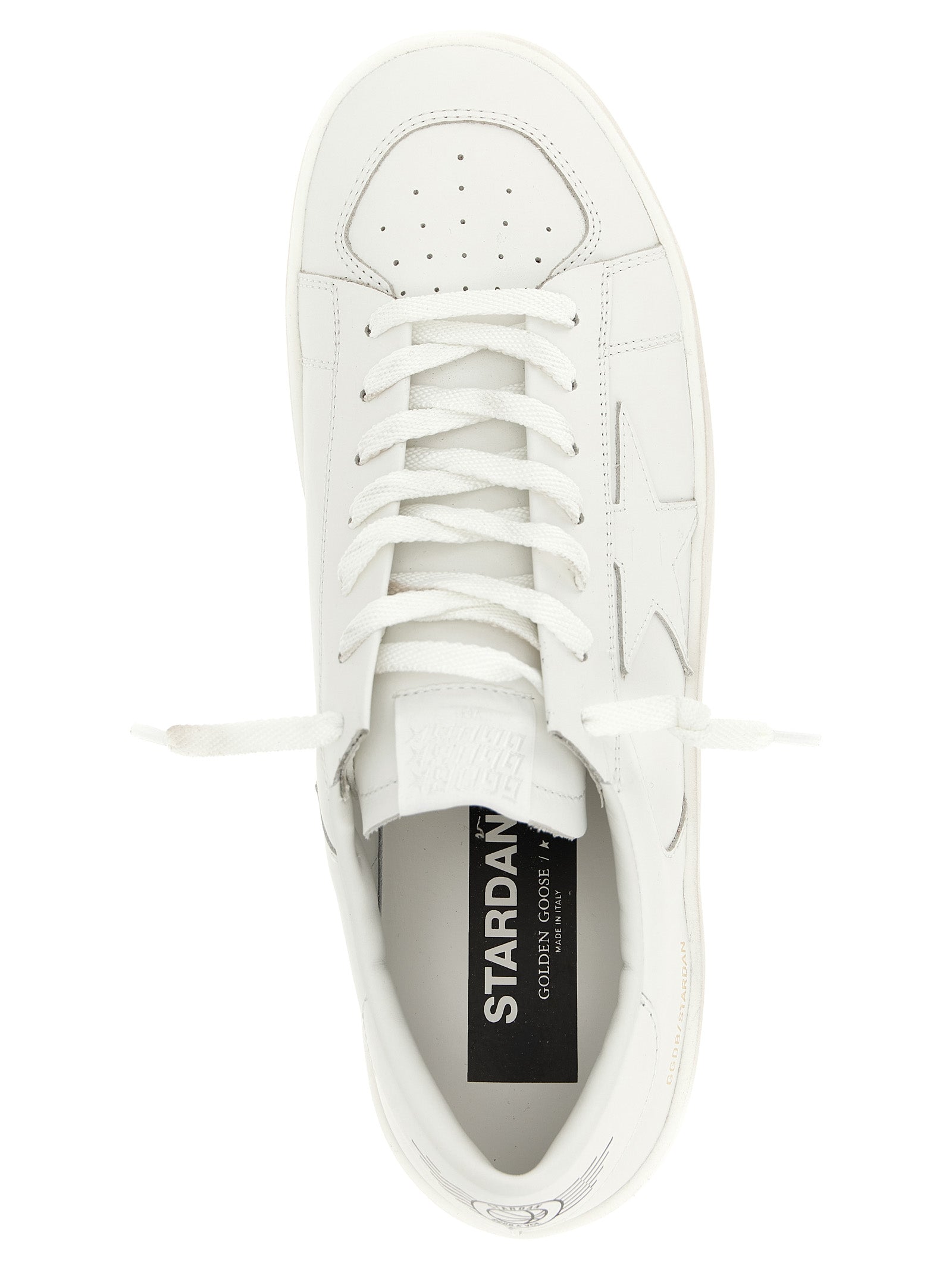 Golden Goose White Cowhide Low Top Men's Sneakers