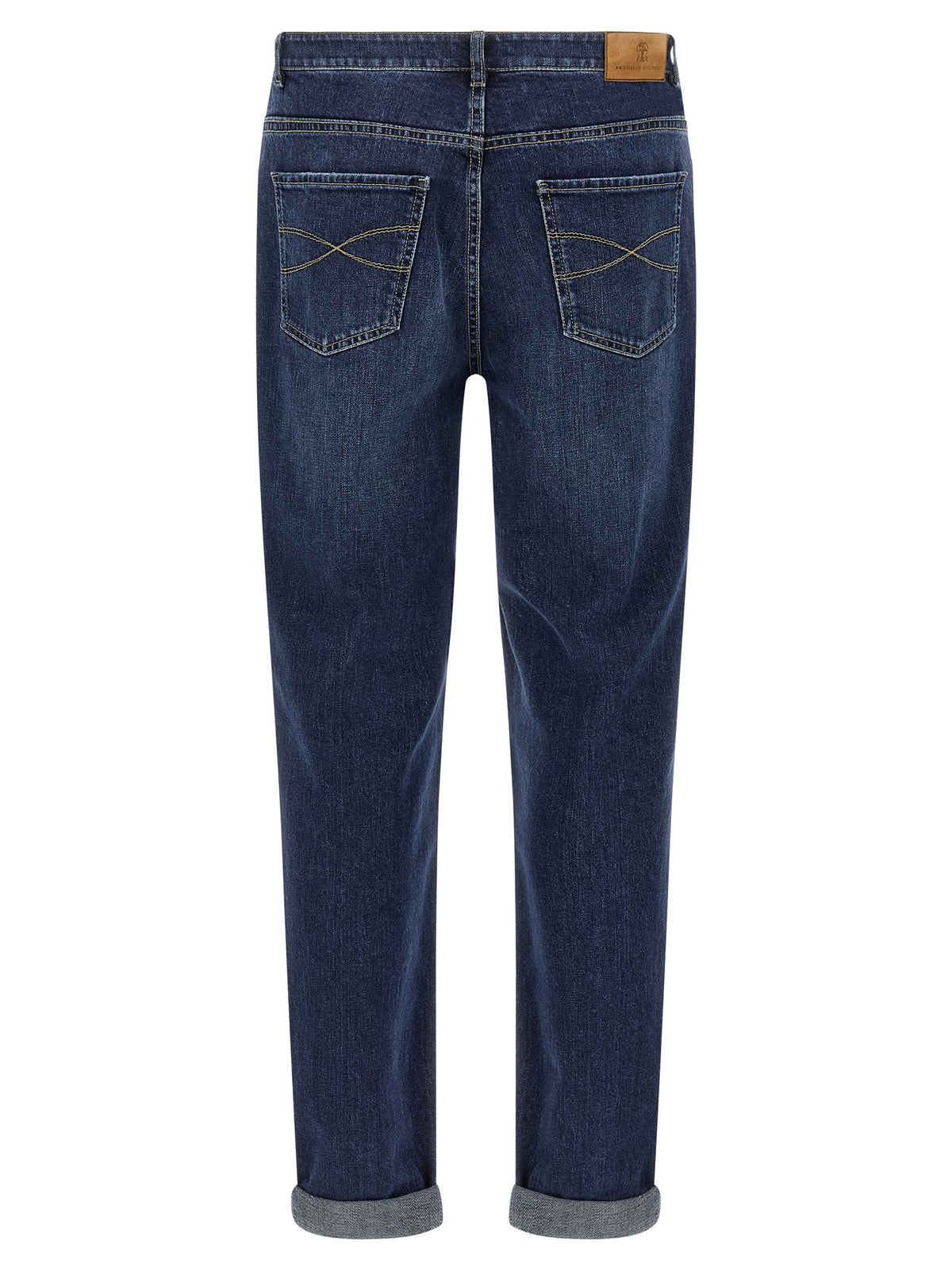 Brunello Cucinelli Blue Cotton Straight-Leg Men's Jeans