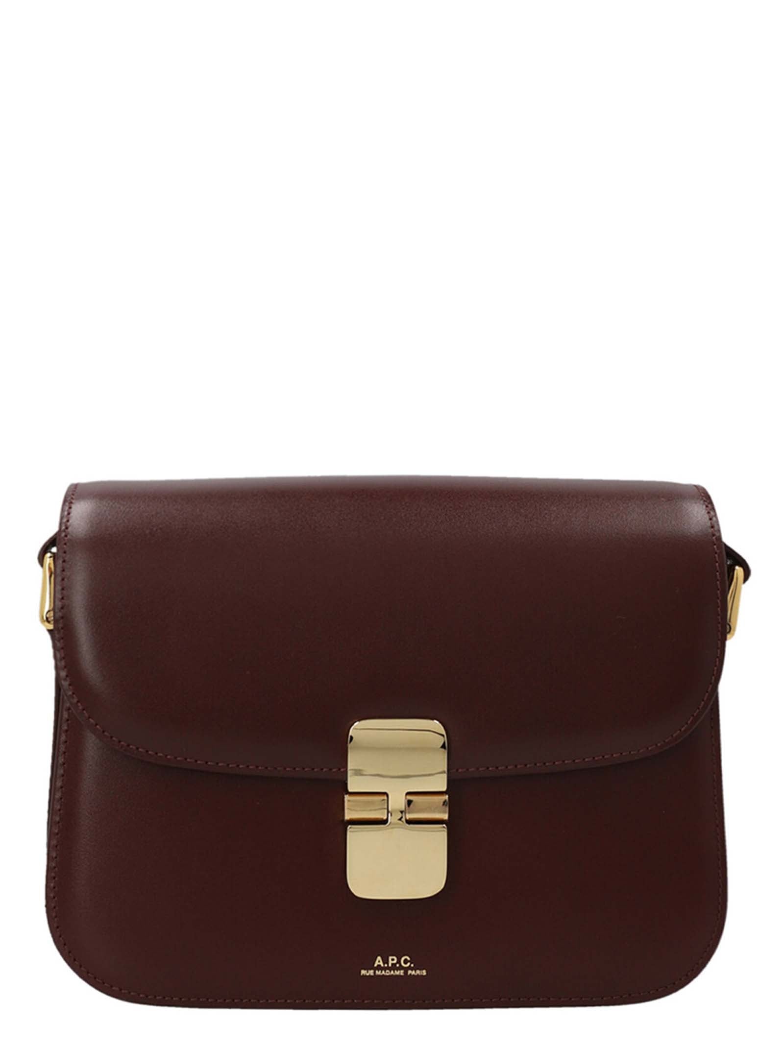 A.P.C. Bordeaux Cowhide Crossbody Women's Bag