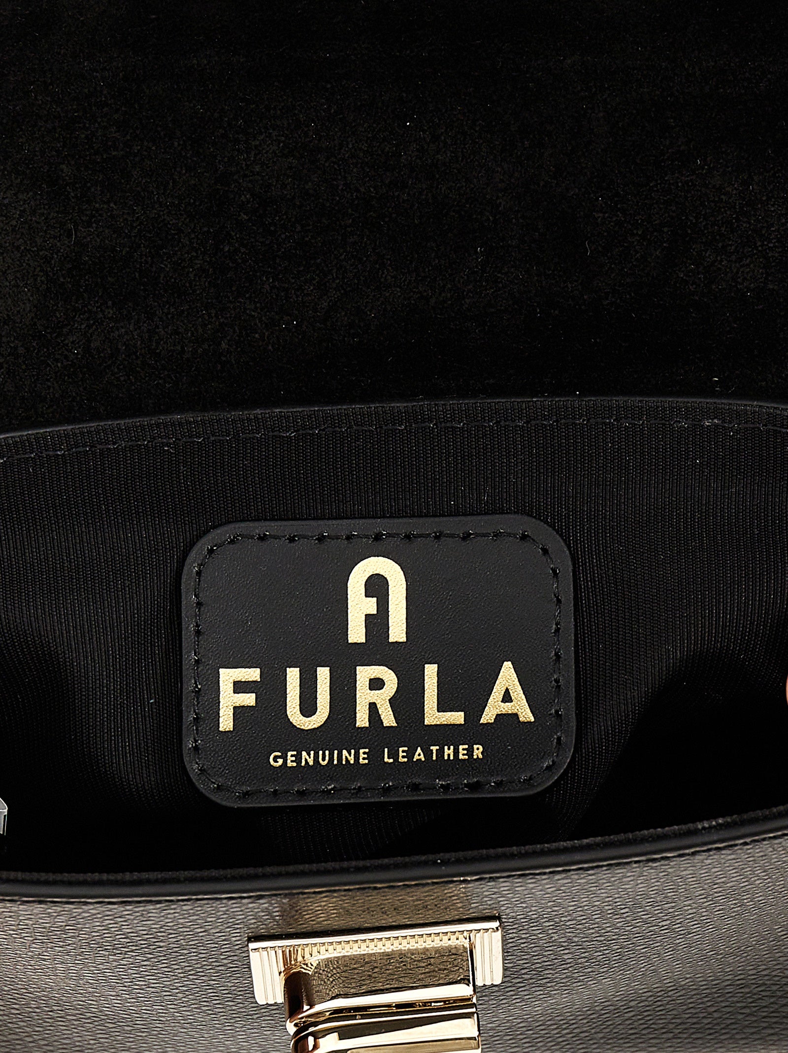 Furla Black Leather Crossbody Women's Bag