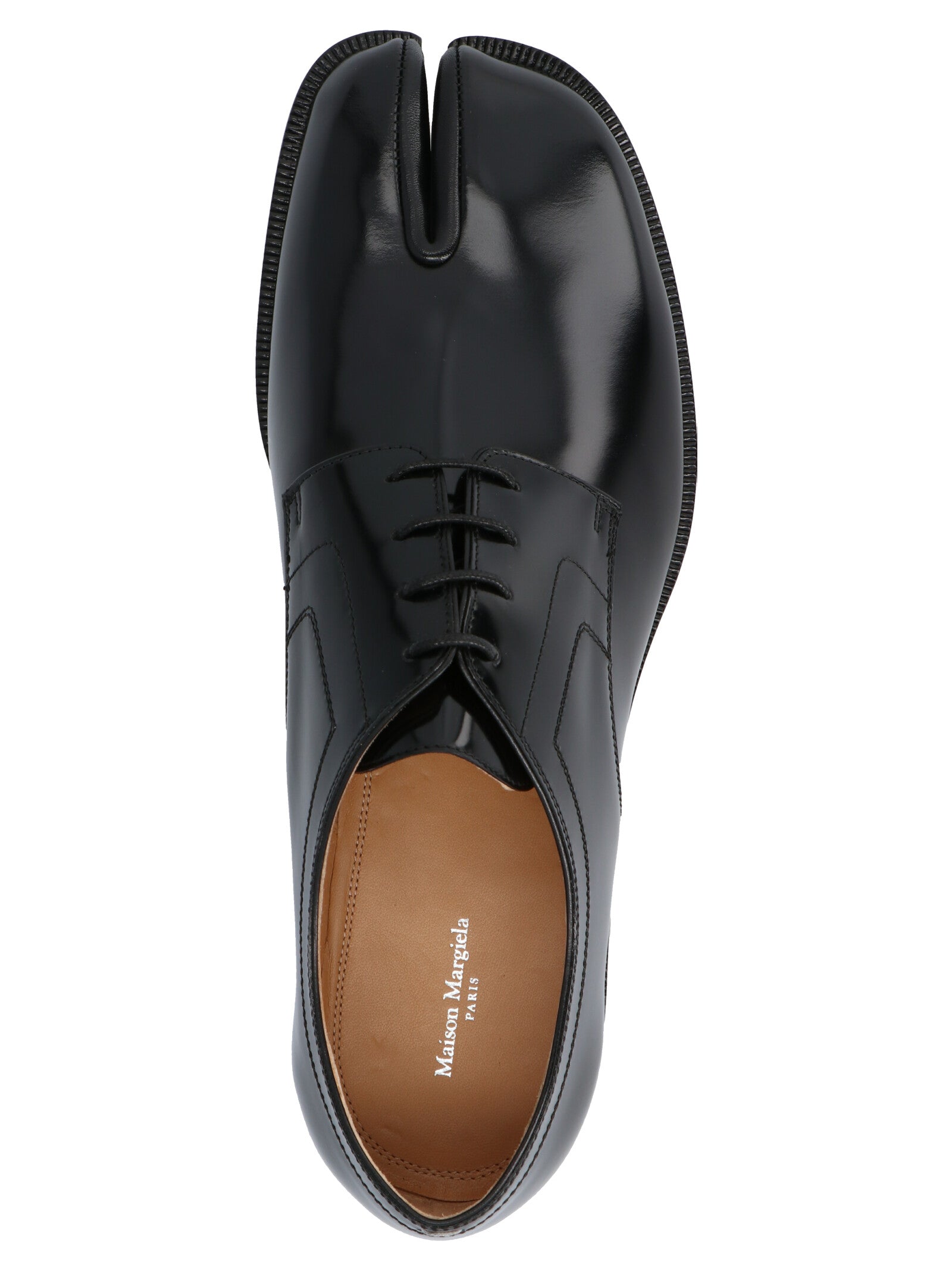 Maison Margiela Black Calfskin Oxfords And Men's Derbies