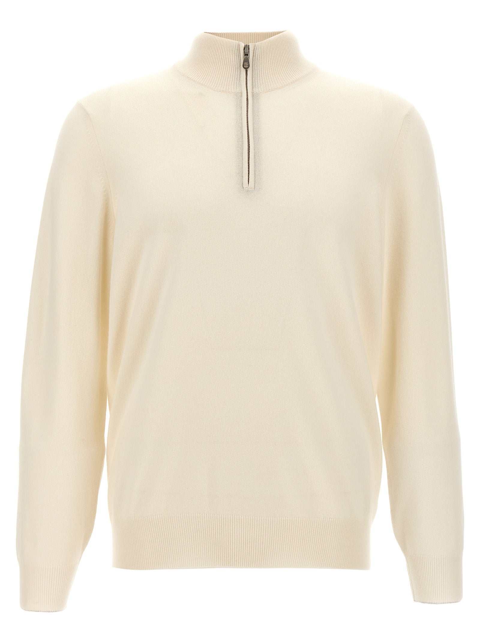 Brunello Cucinelli White Cashmere Men's Cardigan