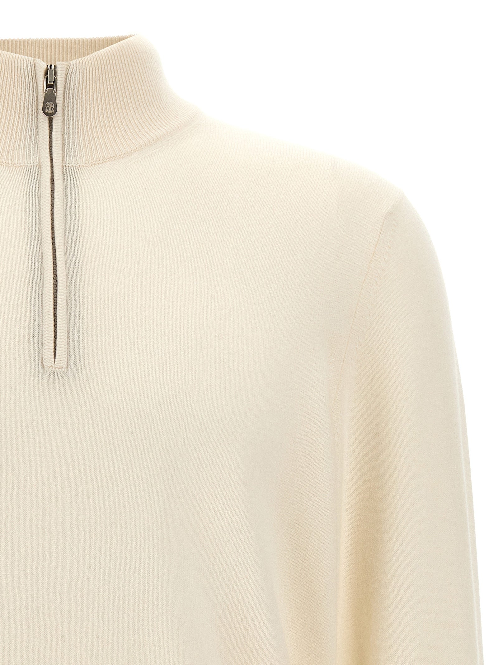 Brunello Cucinelli White Cashmere Men's Cardigan