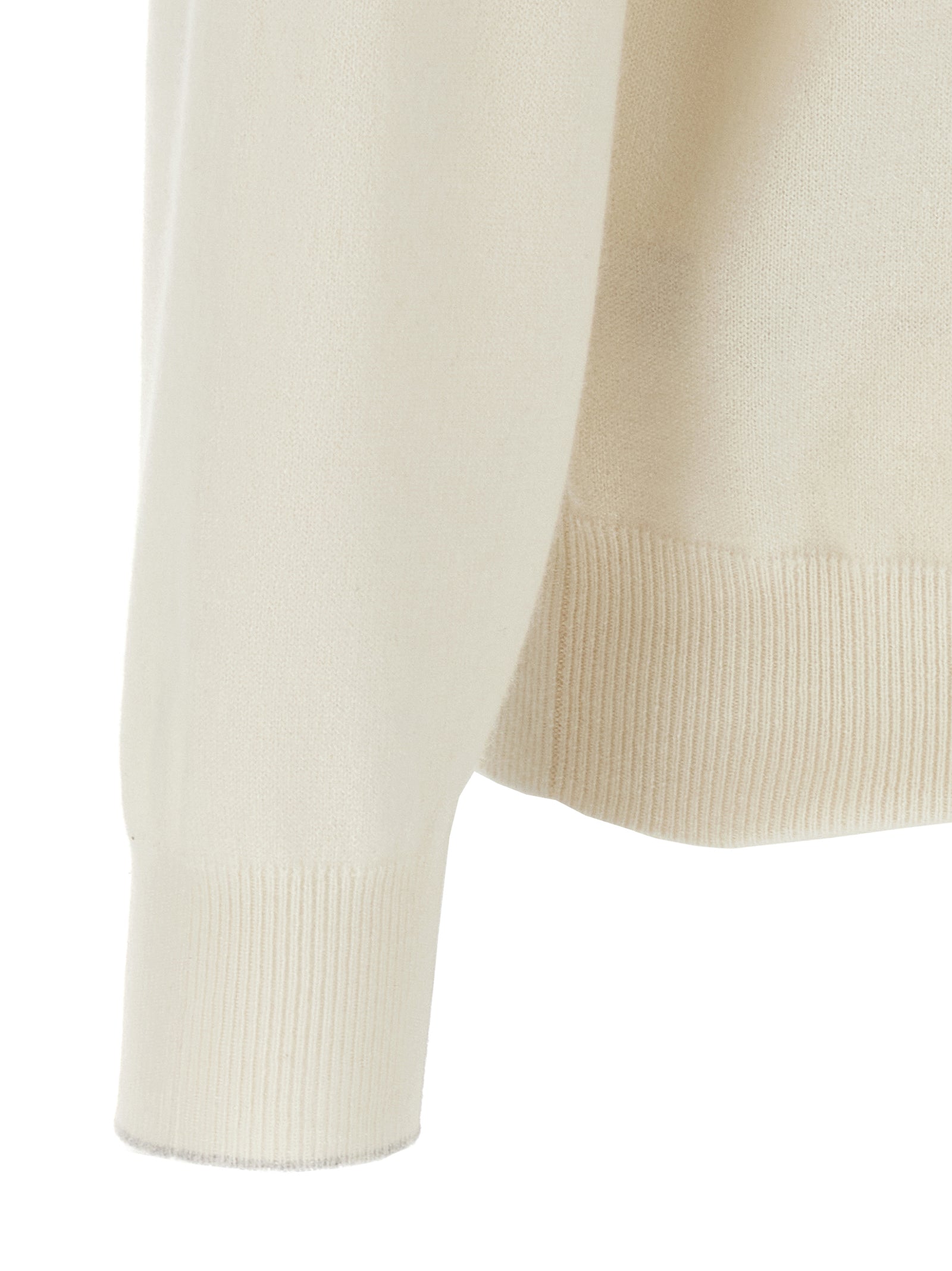 Brunello Cucinelli White Cashmere Men's Cardigan