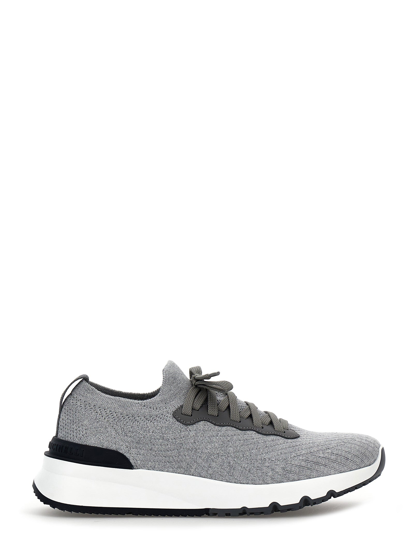 Brunello Cucinelli Gray Cotton Athletic Men's Sneakers