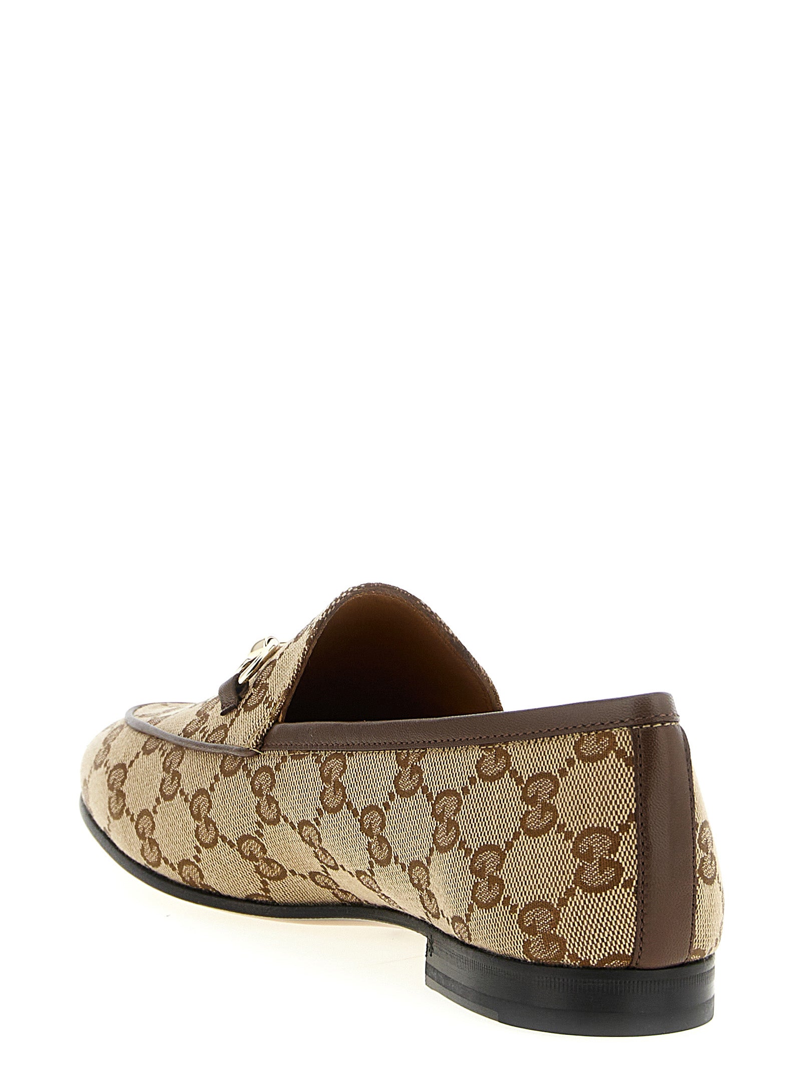 Gucci Beige Polyester Slip-On Women's Loafers