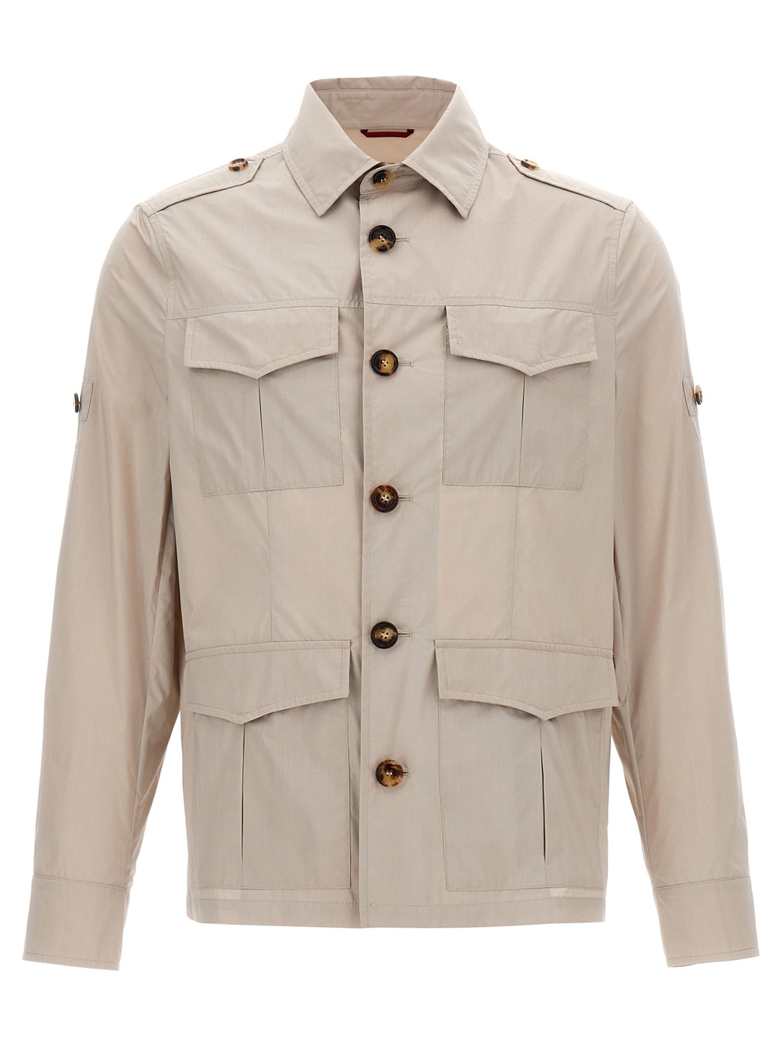 Brunello Cucinelli Beige Cotton Full-Length Men's Jacket