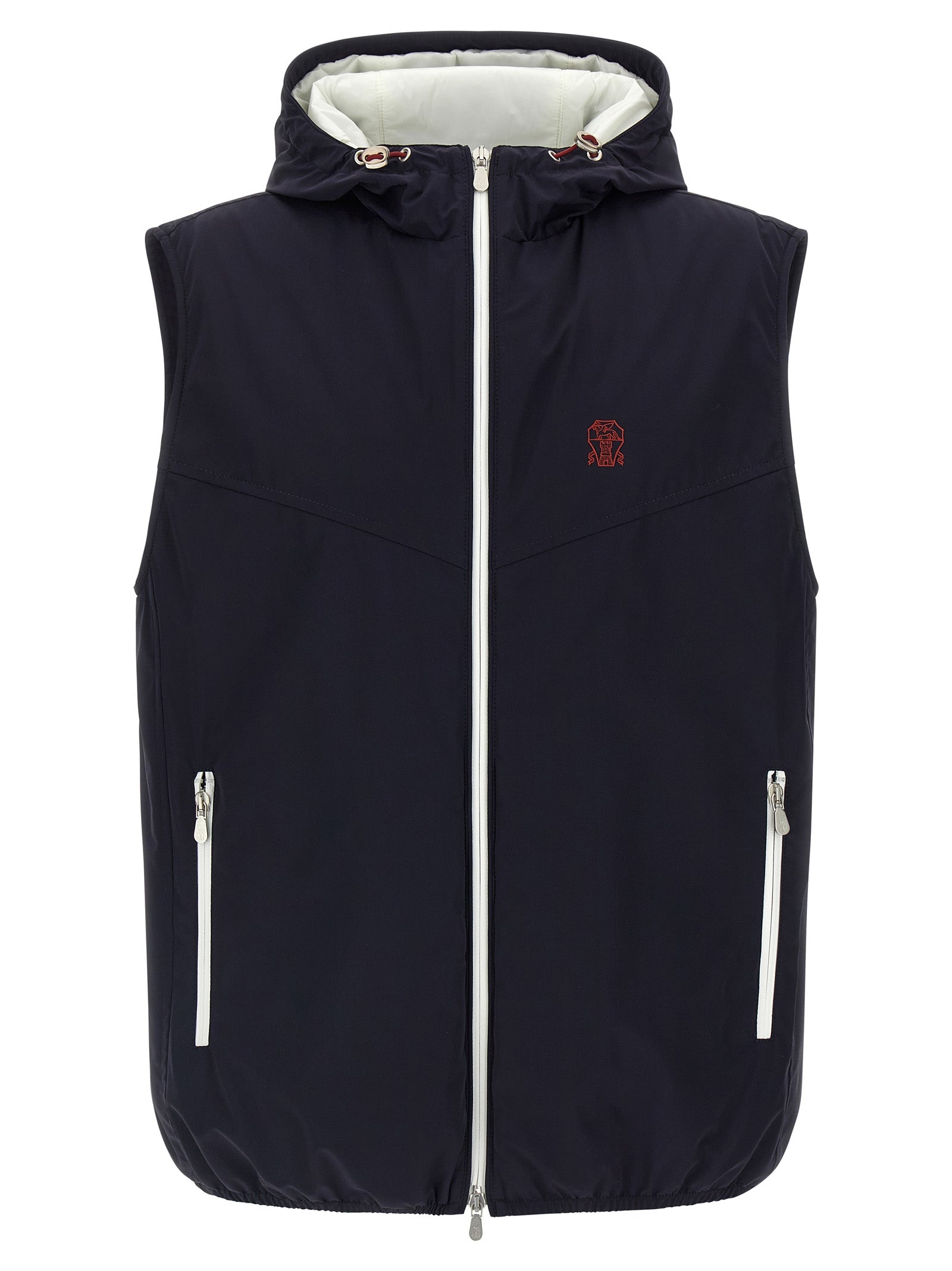 Brunello Cucinelli Blue Polyamide Sleeveless Men's Jacket