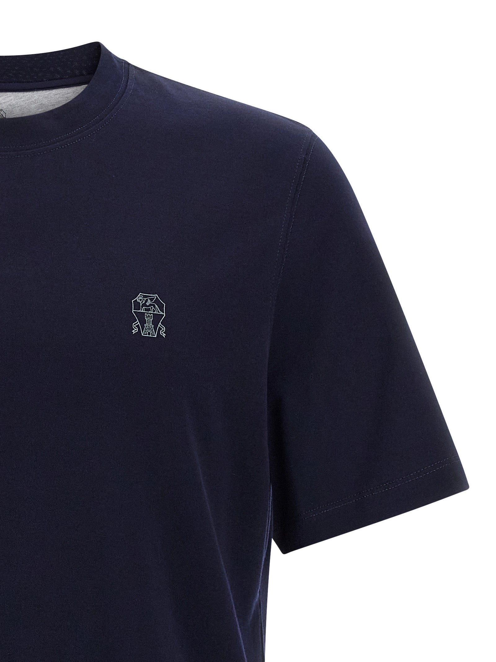 Brunello Cucinelli Blue Cotton Men's T-Shirt