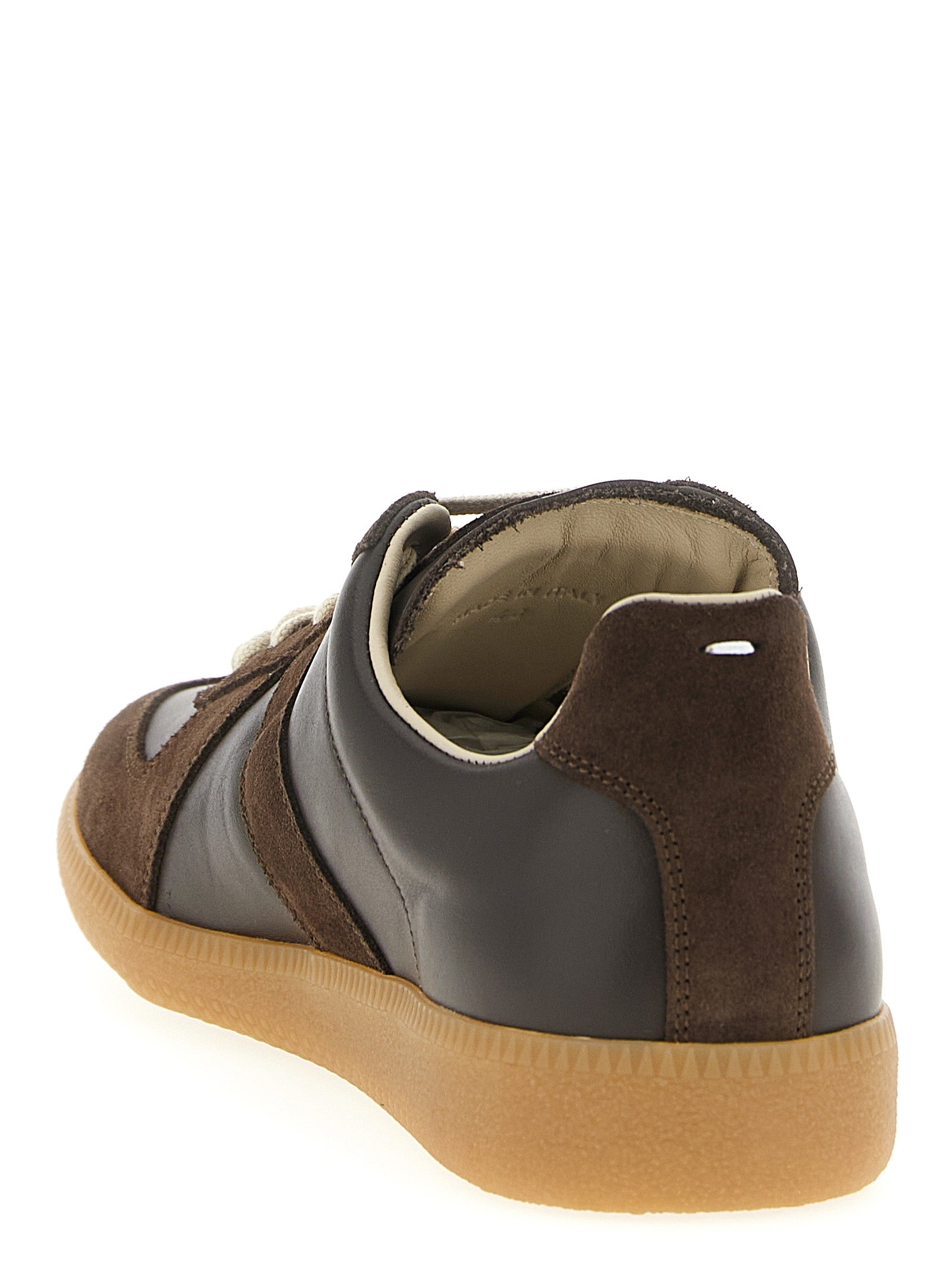 Maison Margiela Brown Calfskin Athletic Men's Sneakers