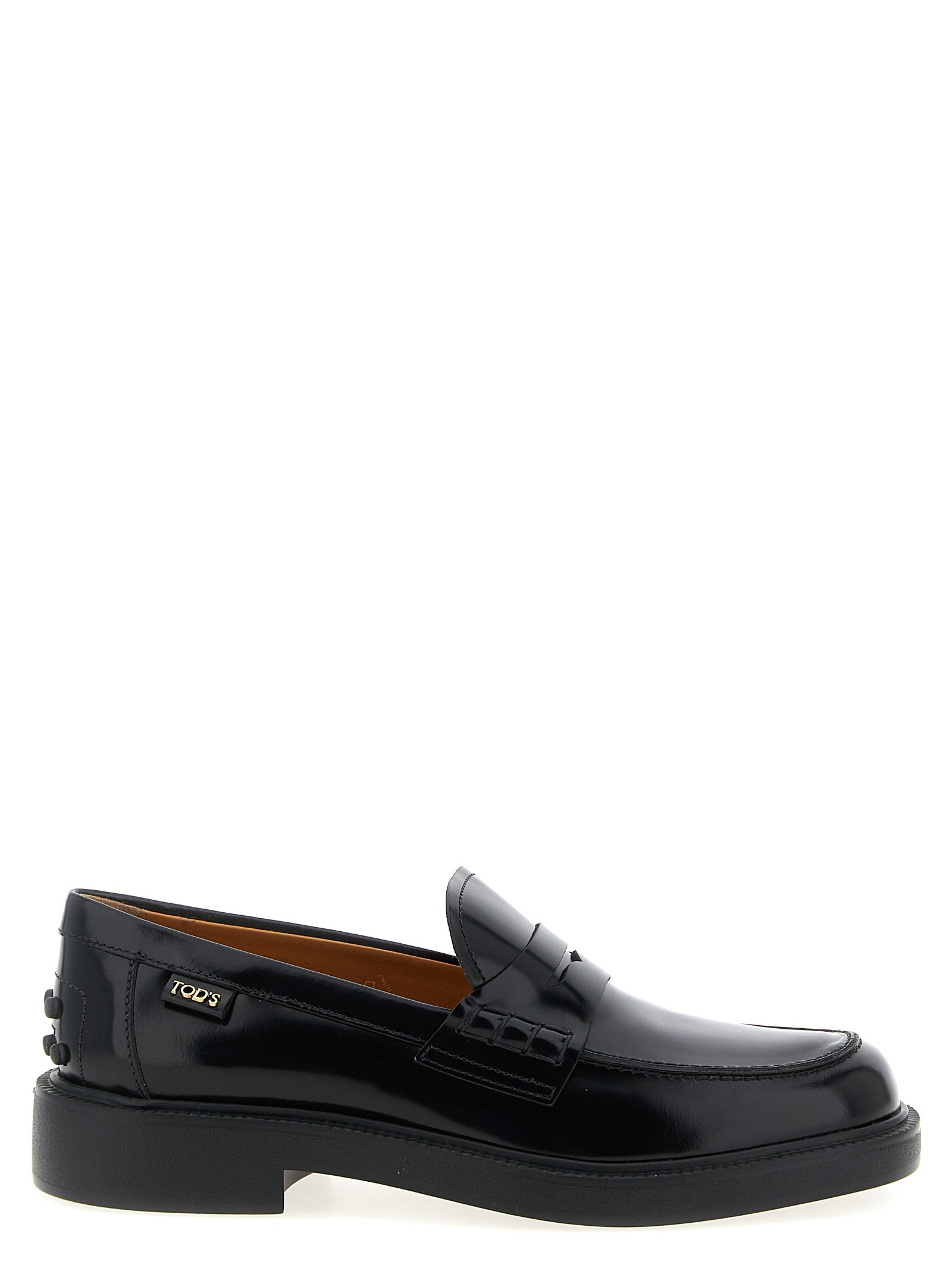 Tod's Black Calfskin Slip-On Women's Loafers