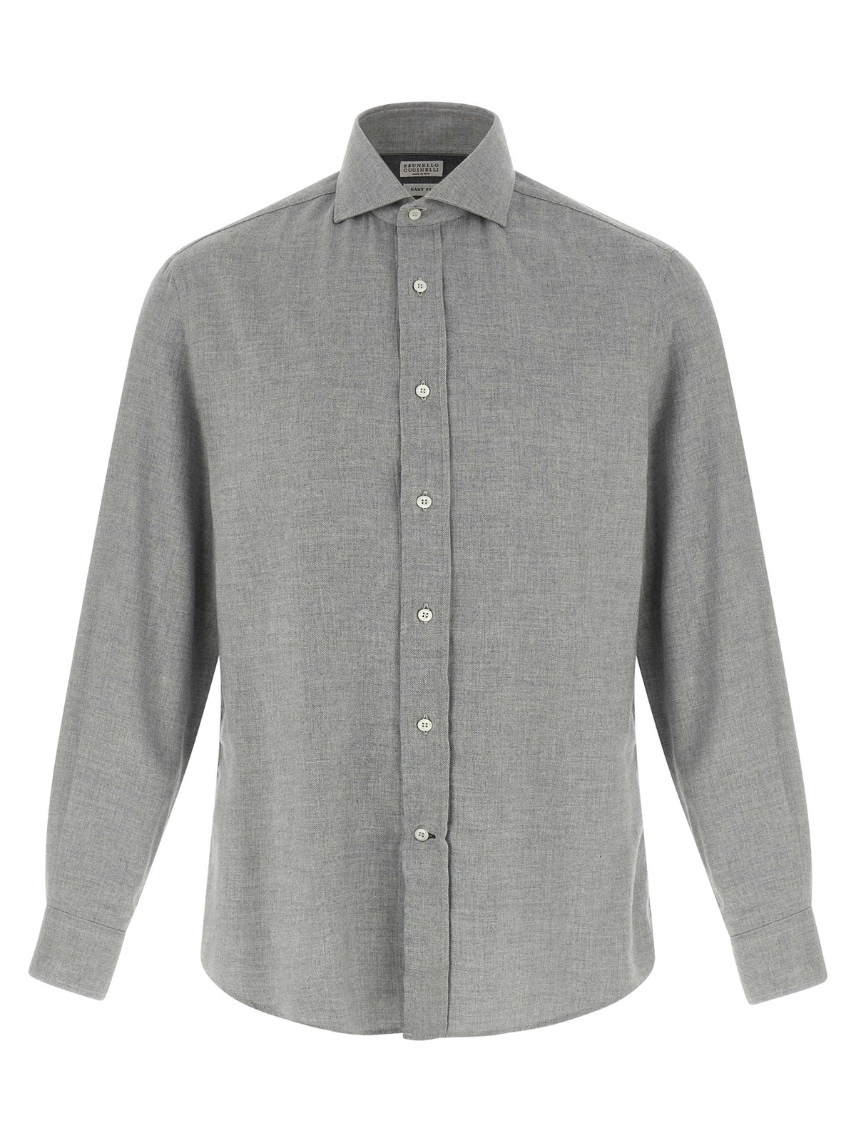 Brunello Cucinelli Gray Cotton Men's Blouse