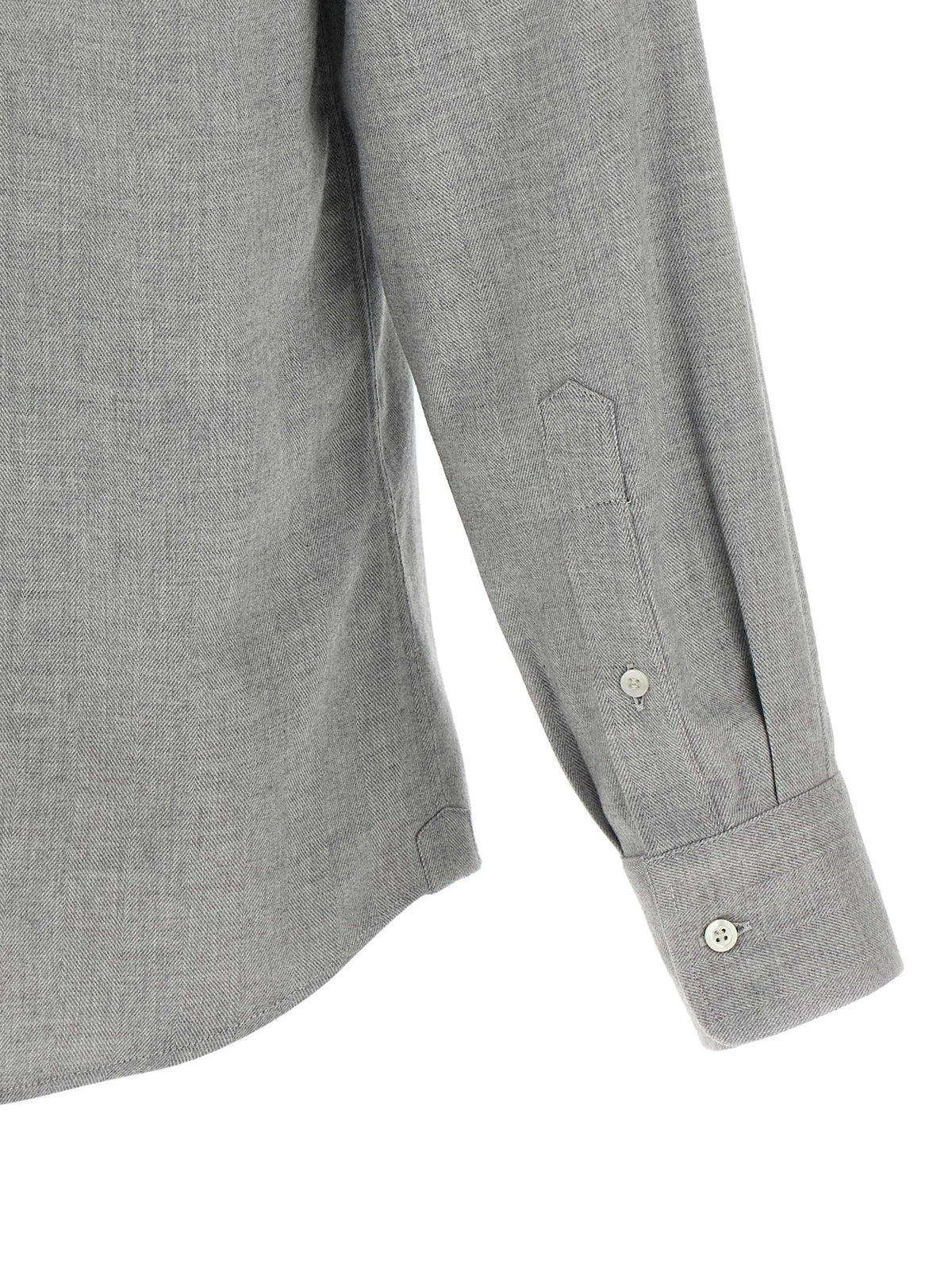 Brunello Cucinelli Gray Cotton Men's Blouse