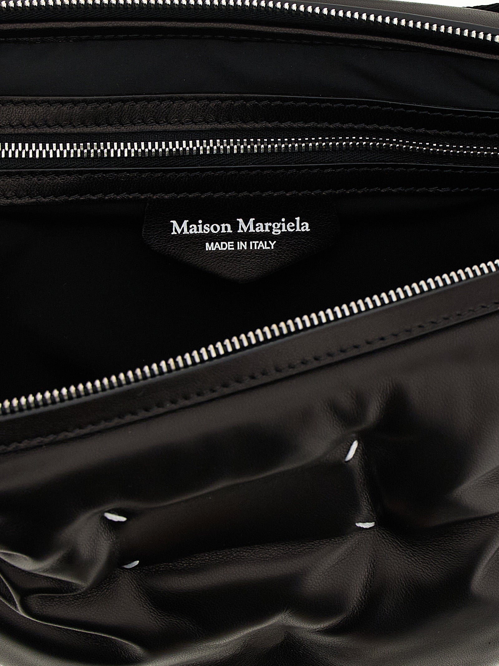 Maison Margiela Black Lambskin Crossbody Men's Bag