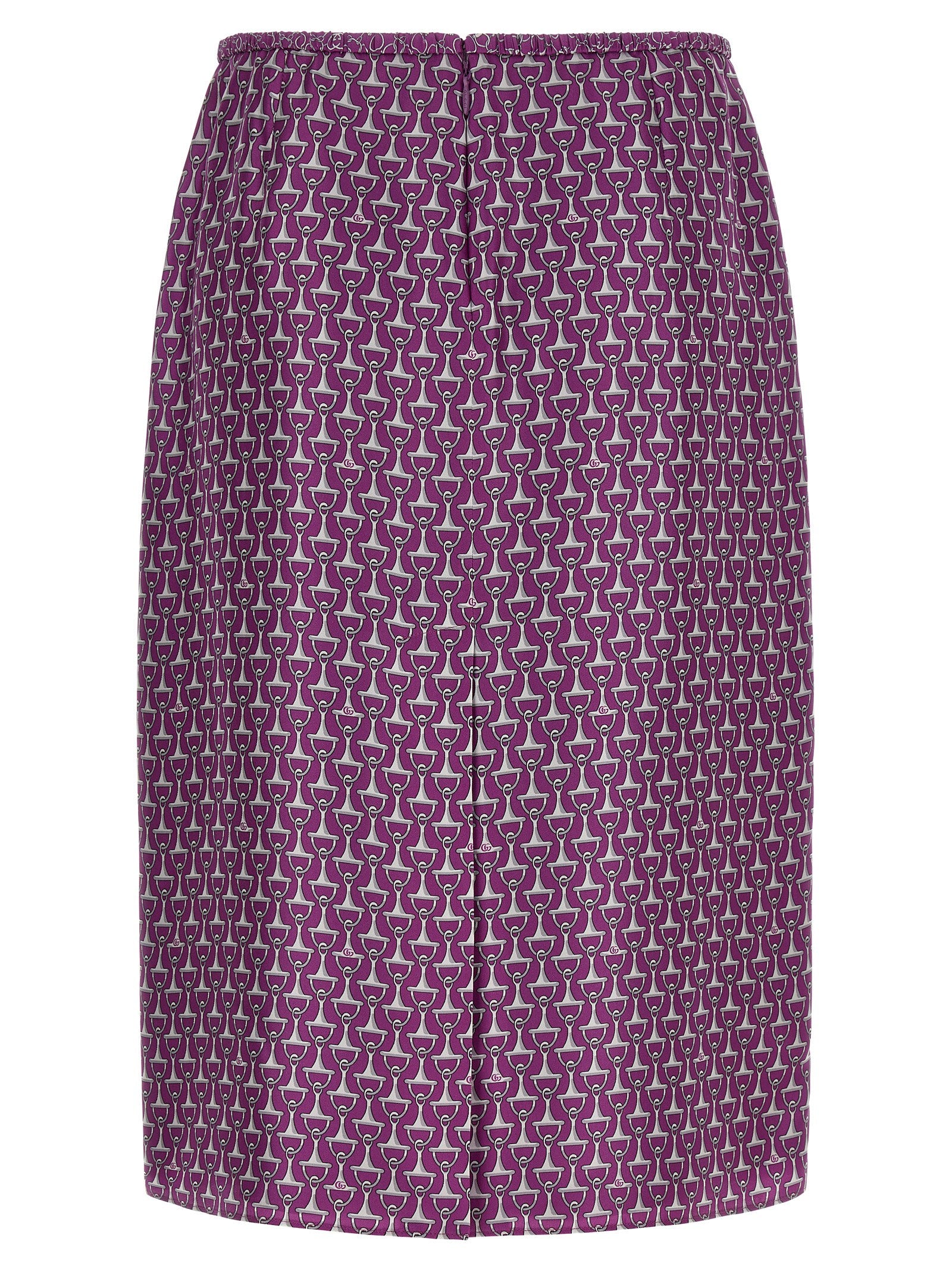 Gucci Purple Silk Midi Women's Skirt