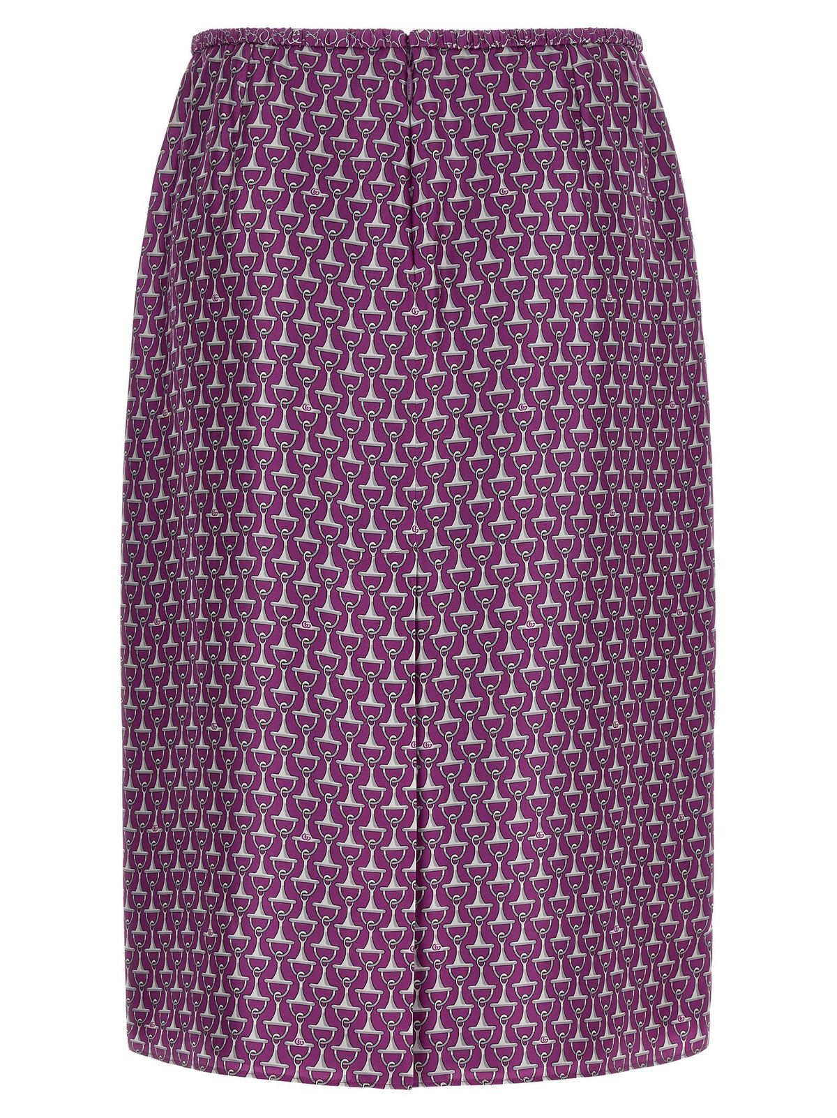 Gucci Purple Silk Midi Women's Skirt