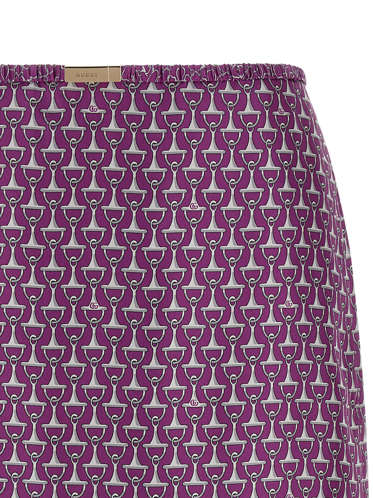 Gucci Purple Silk Midi Women's Skirt