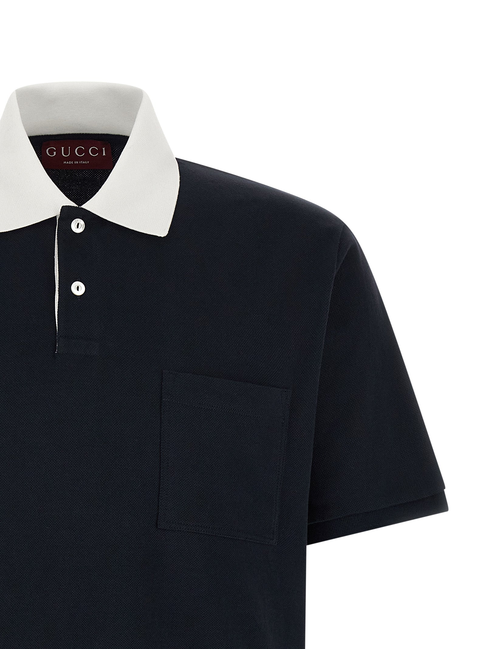 Gucci Blue Cotton Polo Men's Shirt