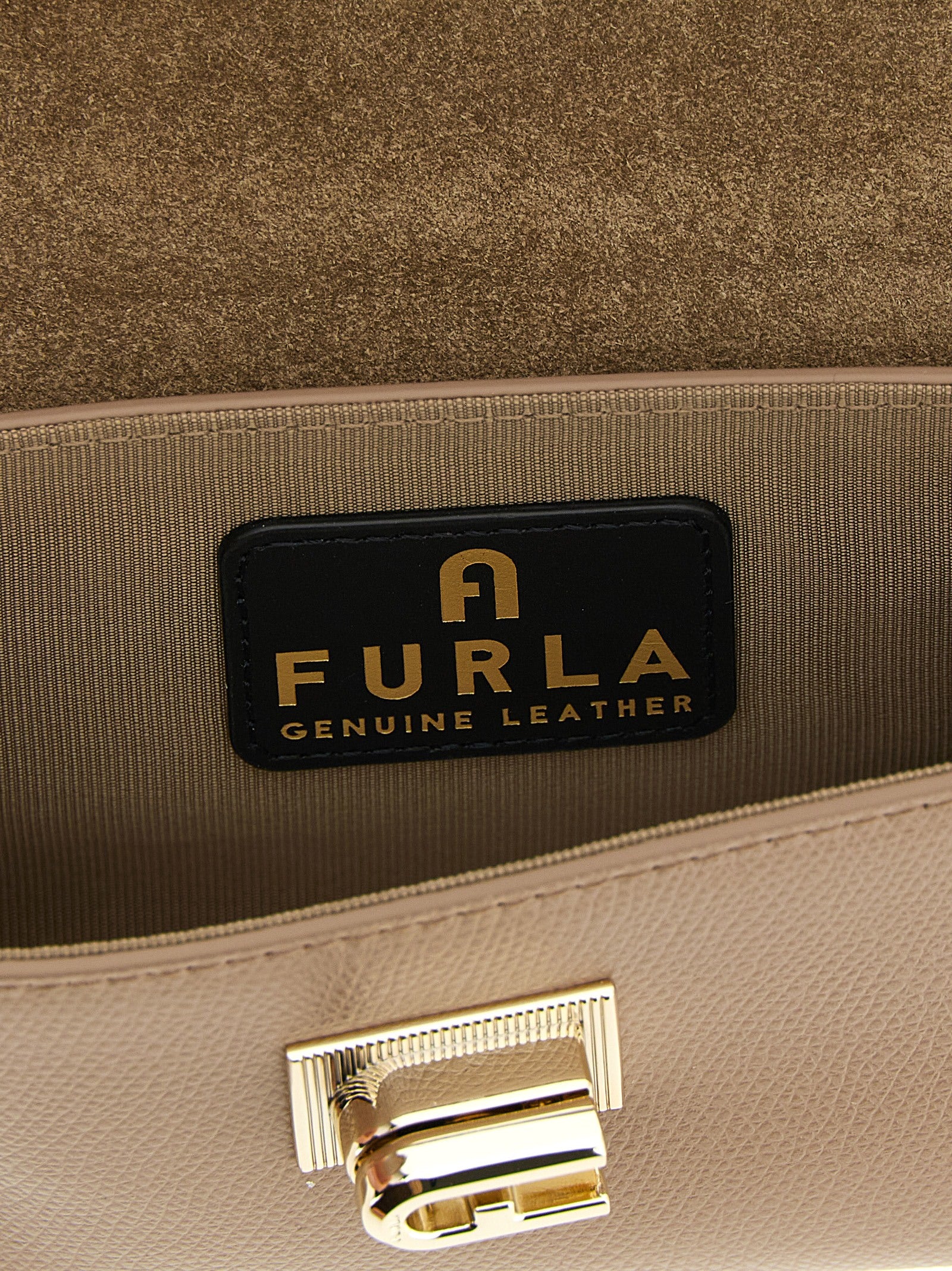 Furla Beige Calfskin Crossbody Women's Bag