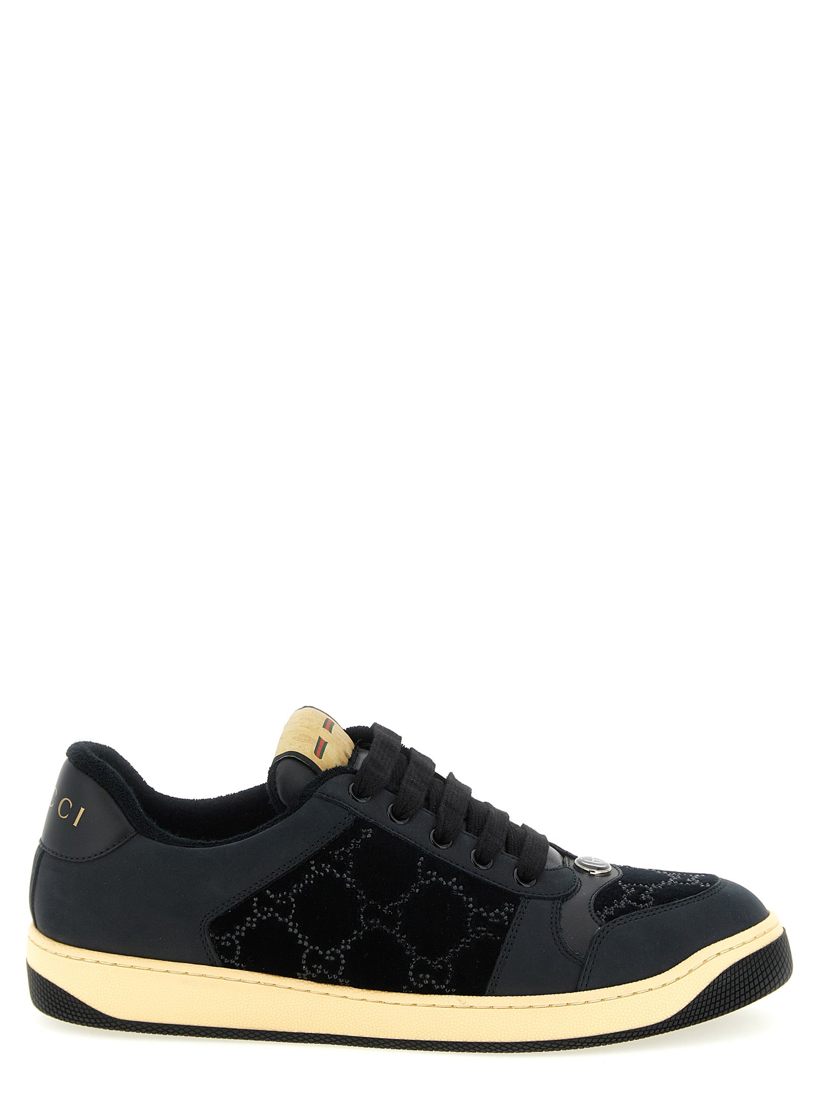 Gucci Black Cotton Low Top Women's Sneakers