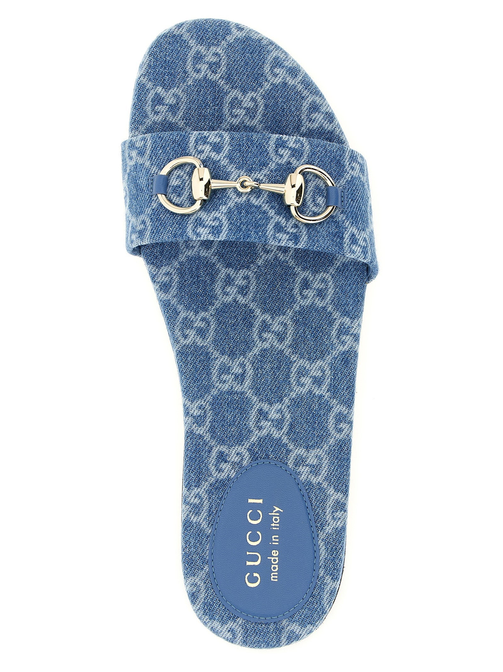 Gucci Blue Cotton Women's Slides