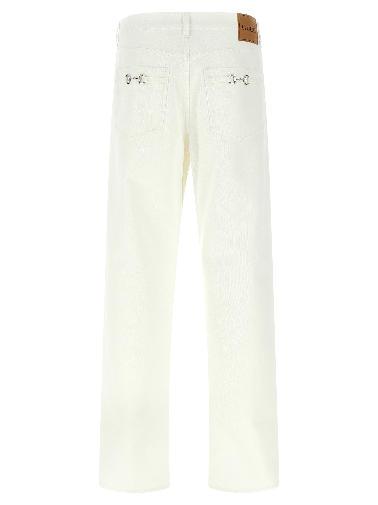 Gucci White Cotton Straight-Leg Men's Jeans