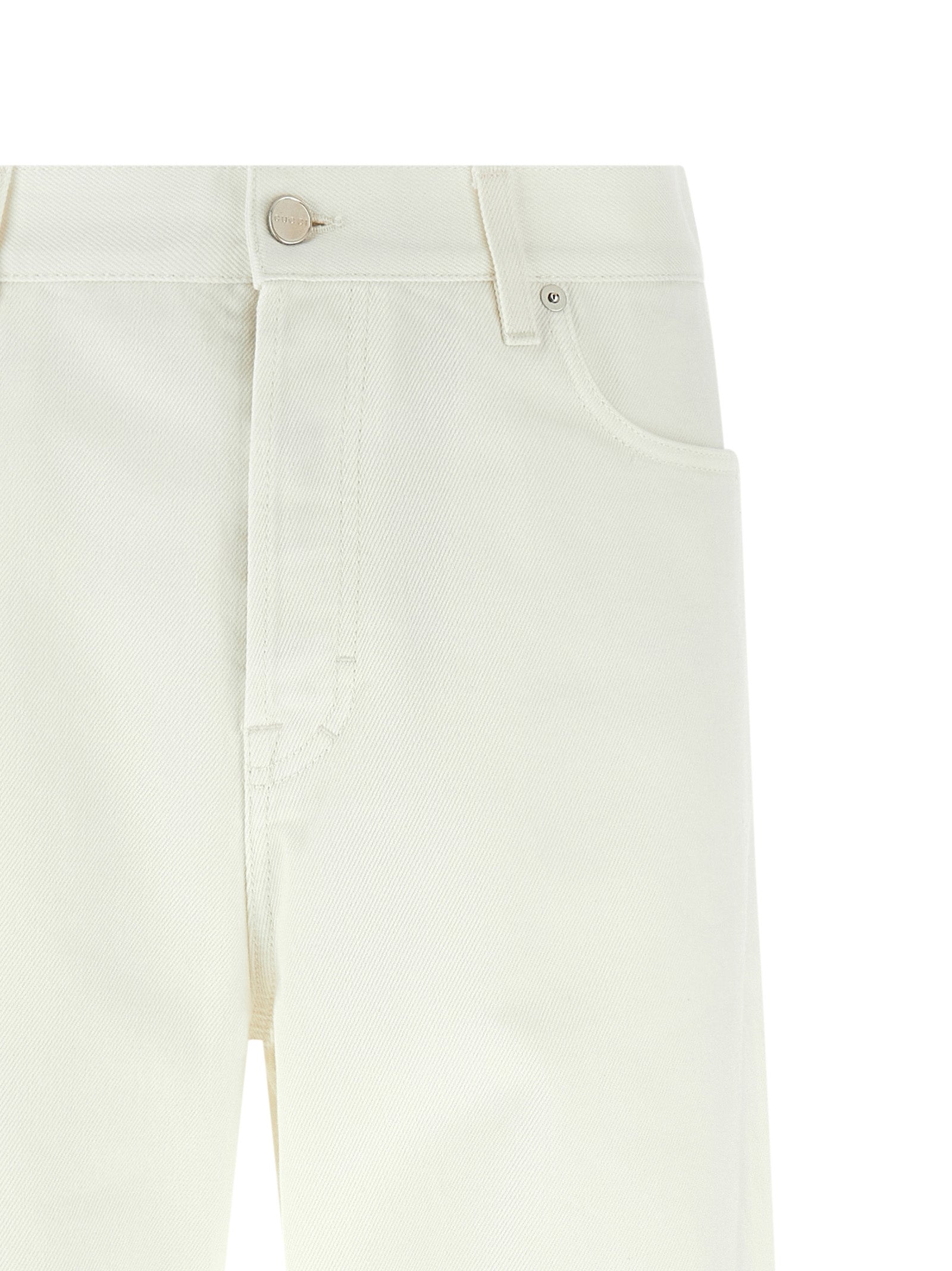 Gucci White Cotton Straight-Leg Men's Jeans
