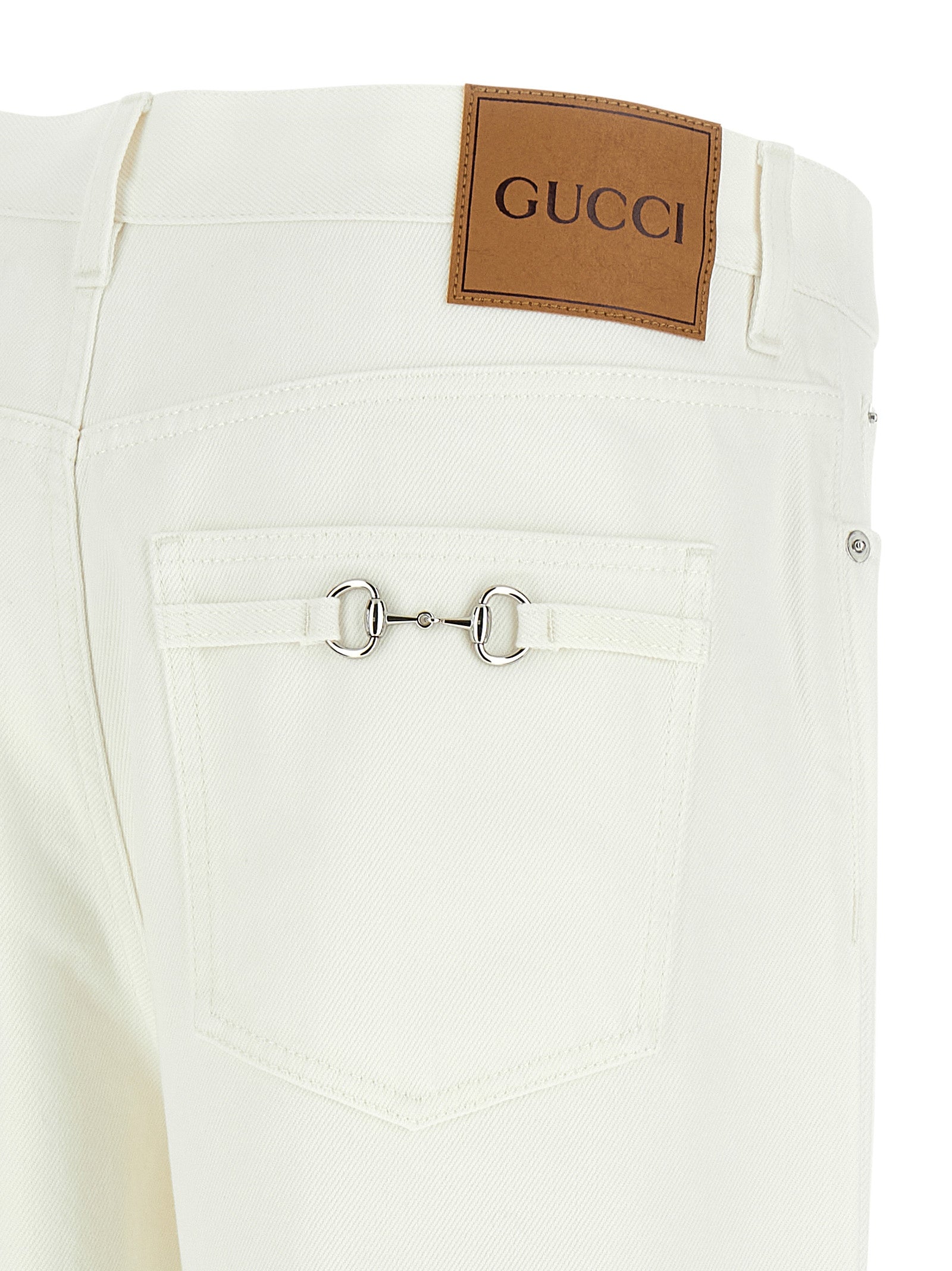 Gucci White Cotton Straight-Leg Men's Jeans