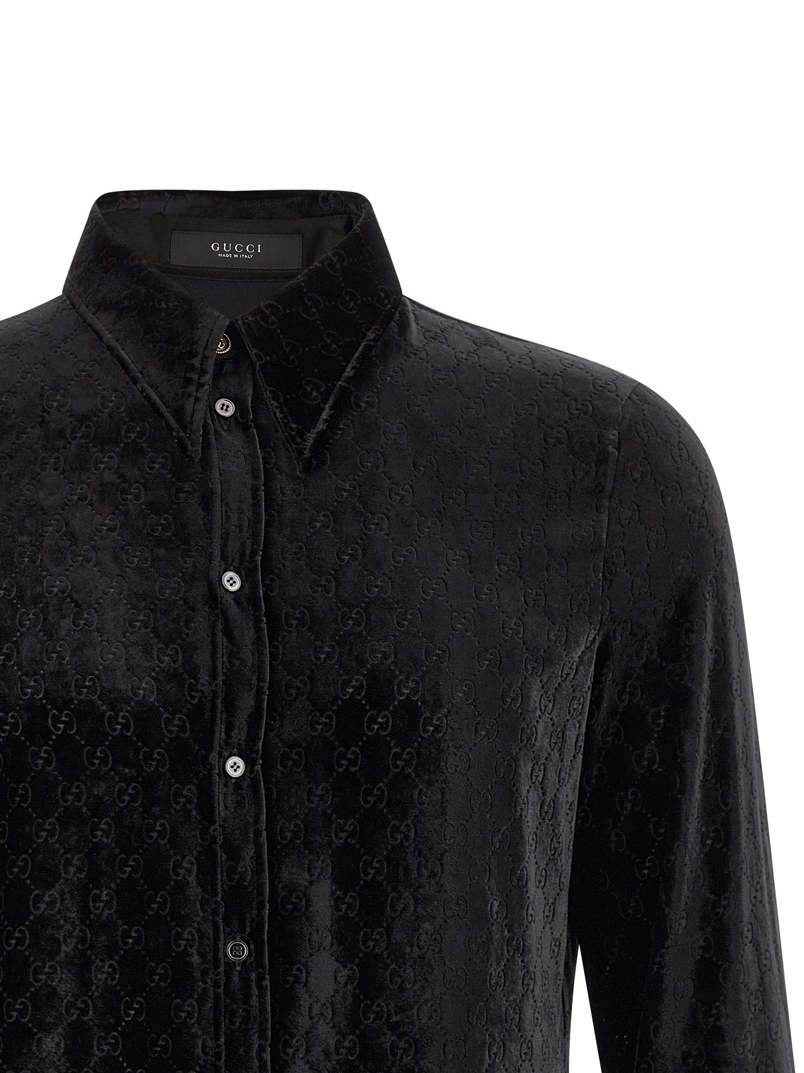 Gucci Black Viscose Men's Blouse