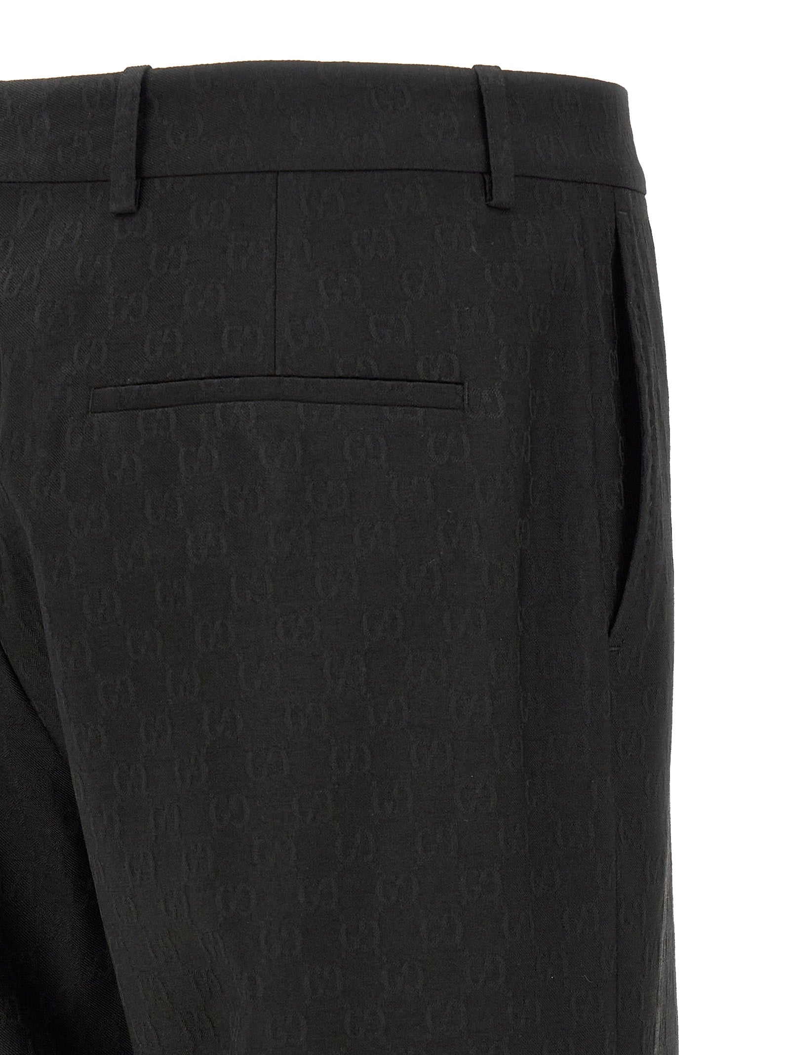 Gucci Black Polyester Dress Men's Pants