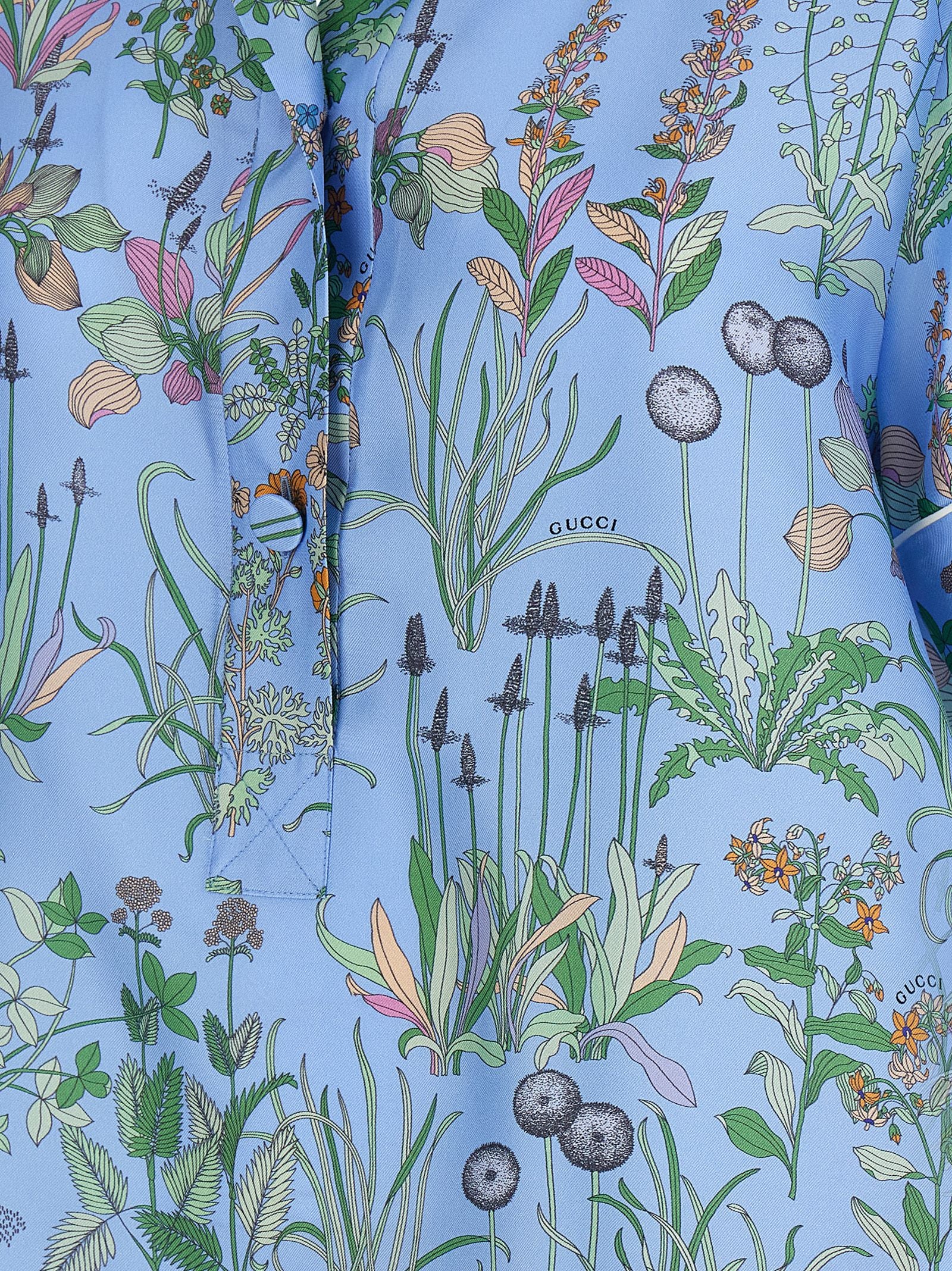 Gucci Blue Silk Women's Blouse