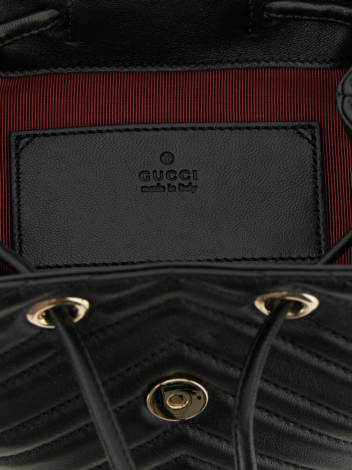 Gucci Black Lamb Leather Women's Backpack