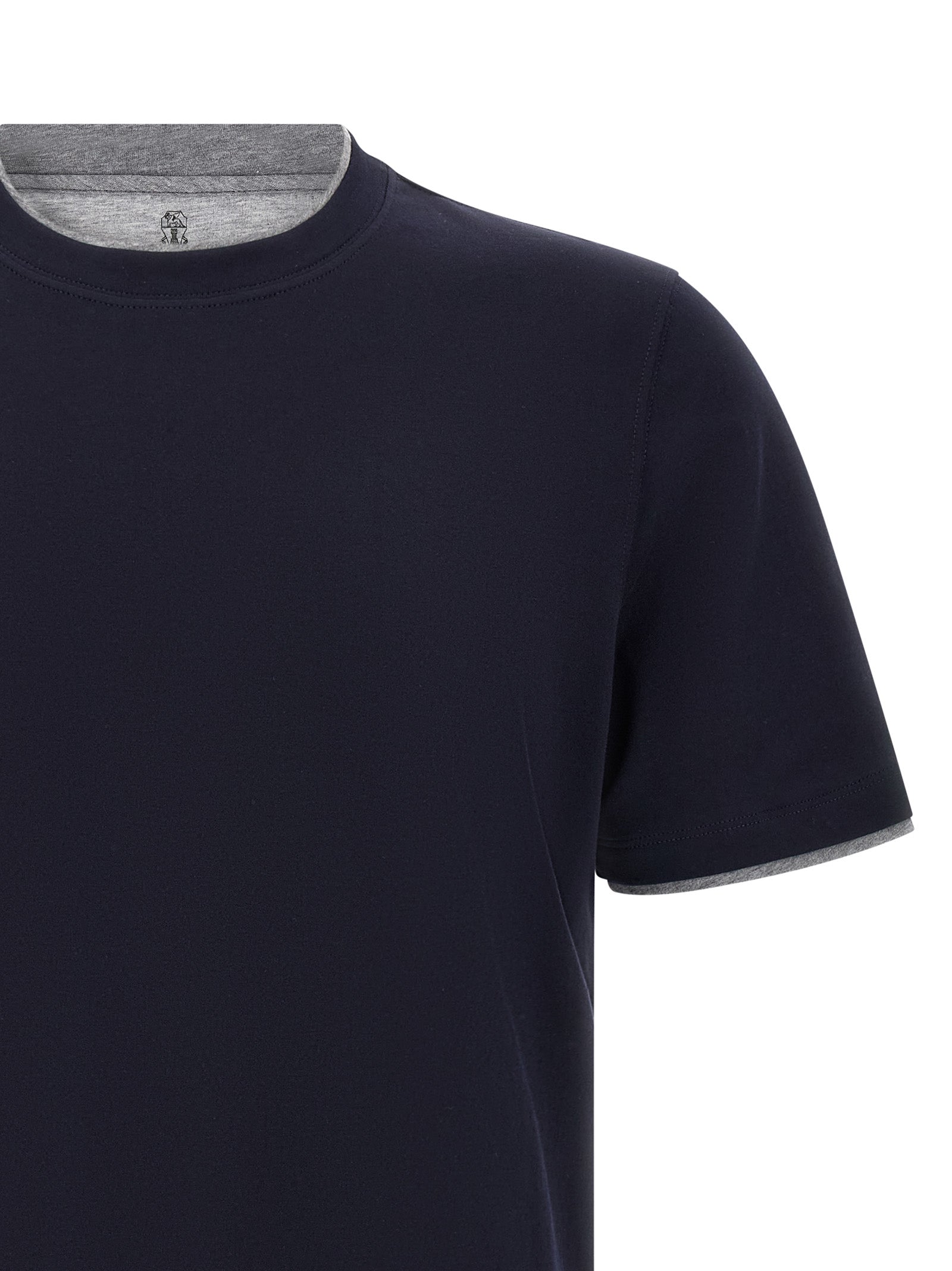 Brunello Cucinelli Blue Cotton Men's T-Shirt