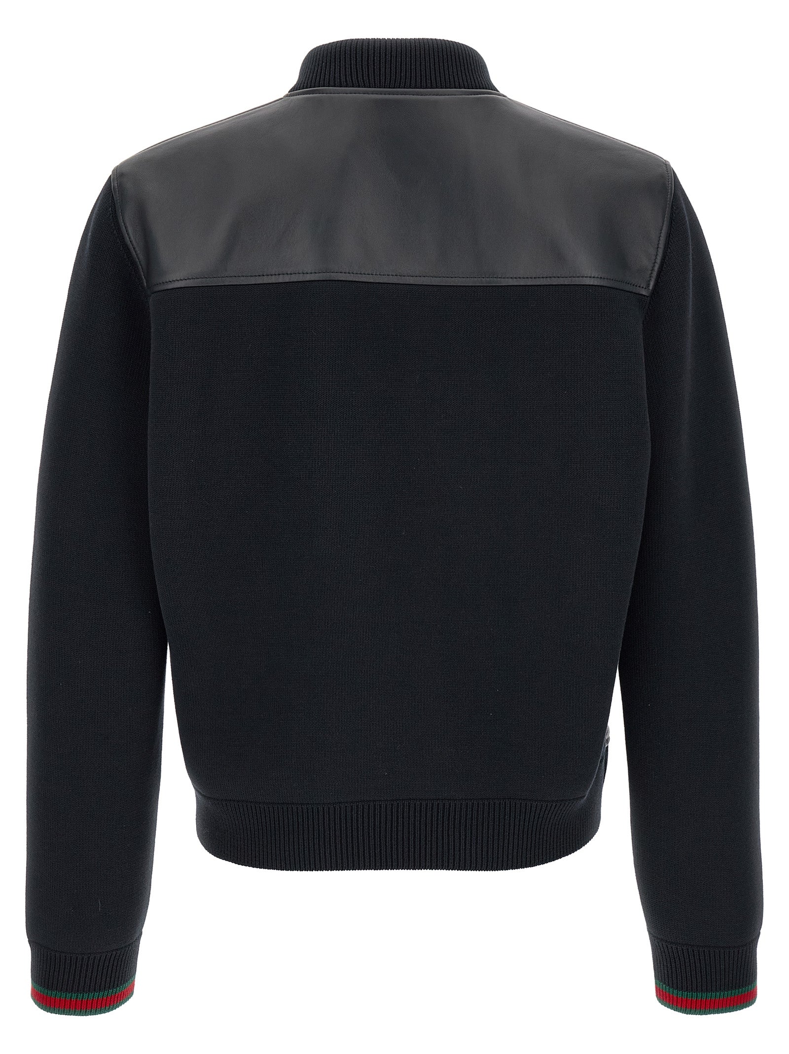 Gucci Blue Lamb Leather Leather Men's Jacket