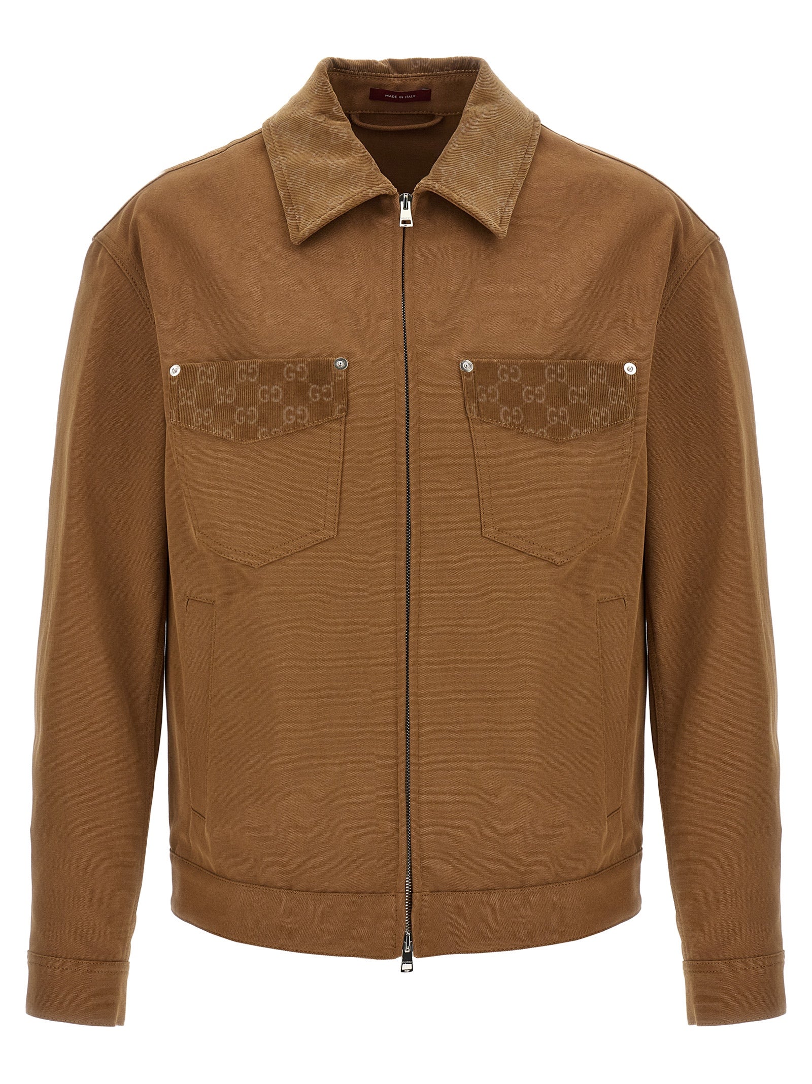 Gucci Brown Cotton Full-Length Men's Jacket