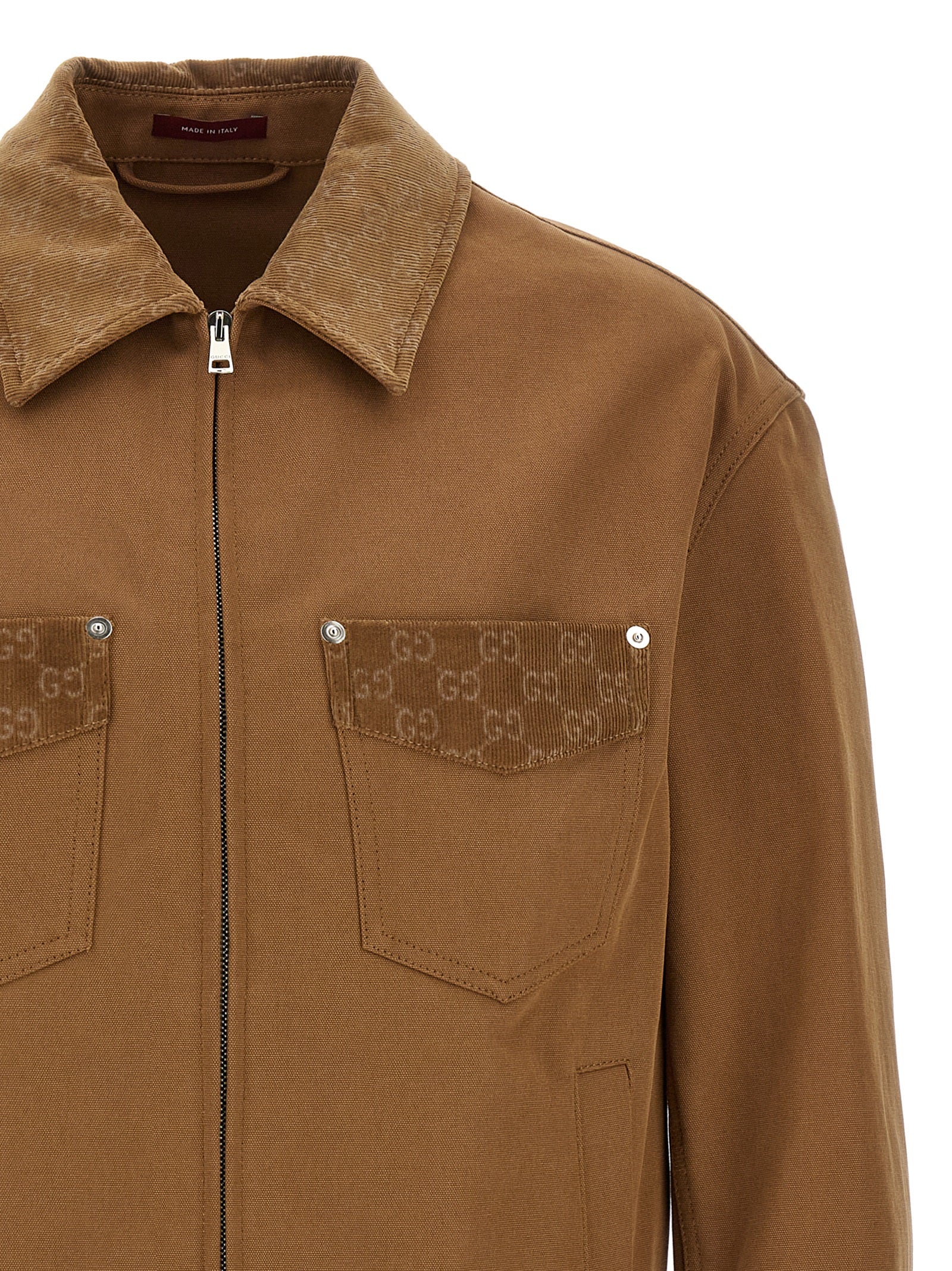 Gucci Brown Cotton Full-Length Men's Jacket