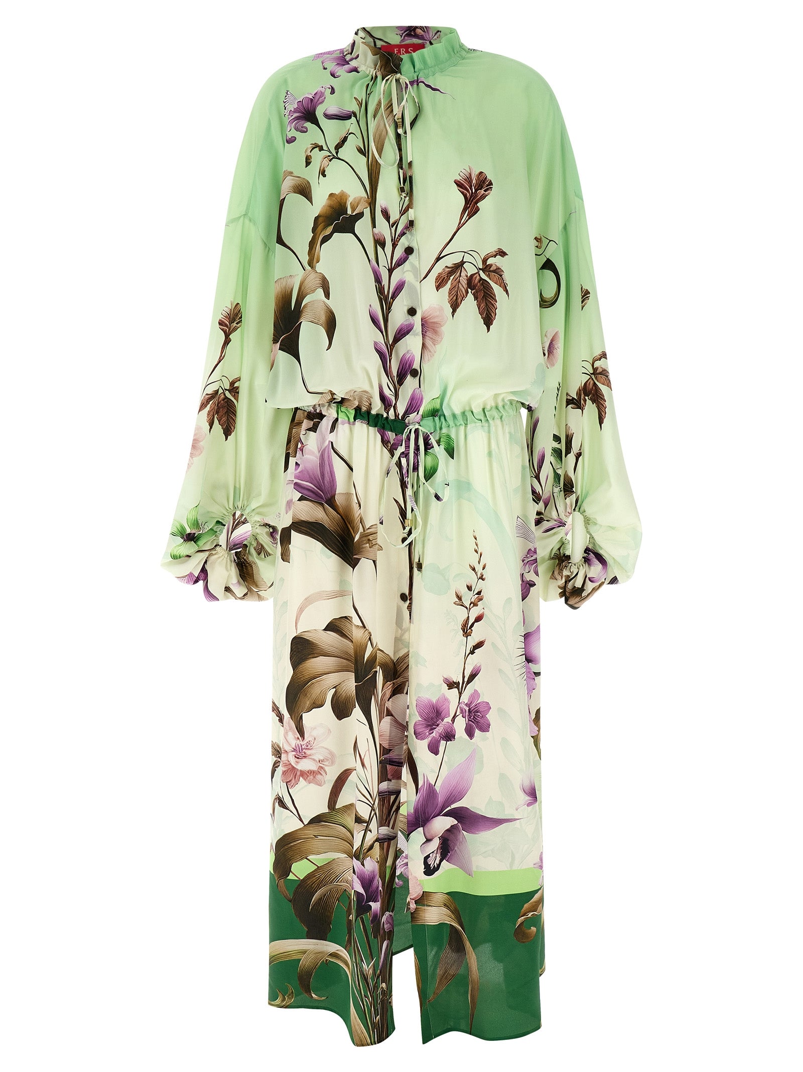 F.R.S. - FOR RESTLESS SLEEPERS Bicolor Silk Long Women's Dress