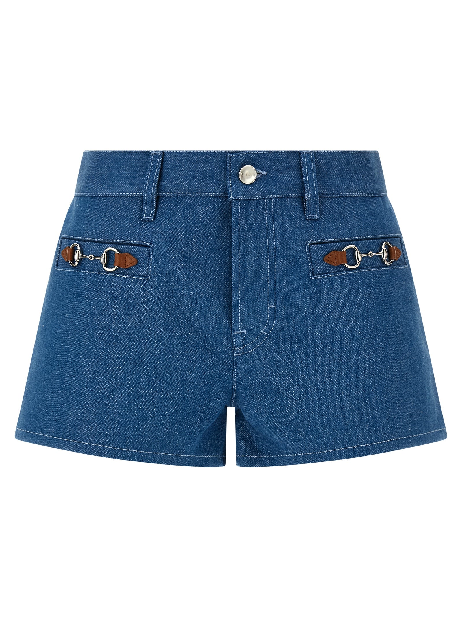 Gucci Blue Cotton Bermuda Women's Shorts